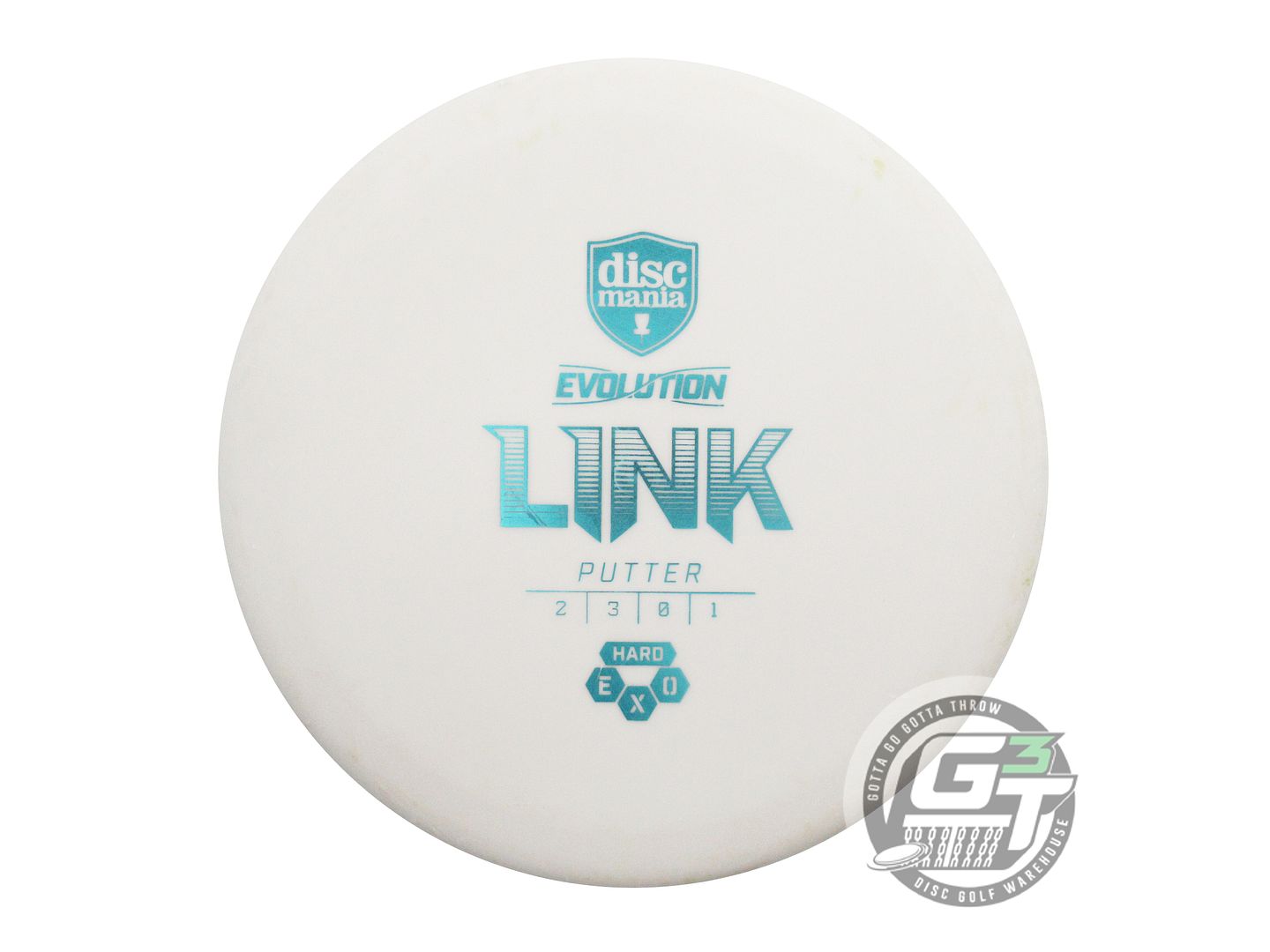 USED DiscMania EXO Hard Link 173g White Aqua Foil B Putter Golf Disc