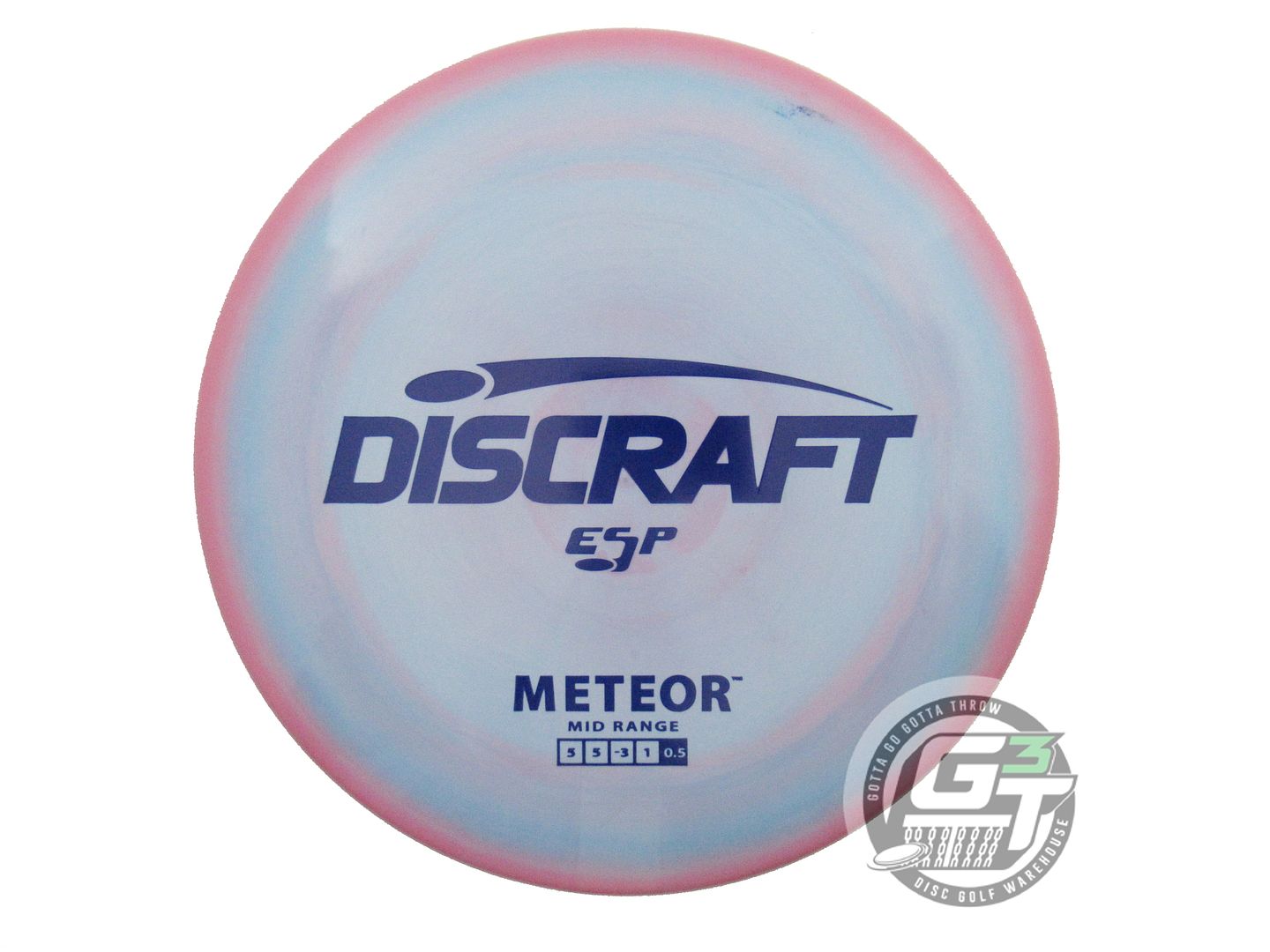 USED Discraft ESP Meteor 179g Pink-Teal Blue Stamp Midrange Golf Disc