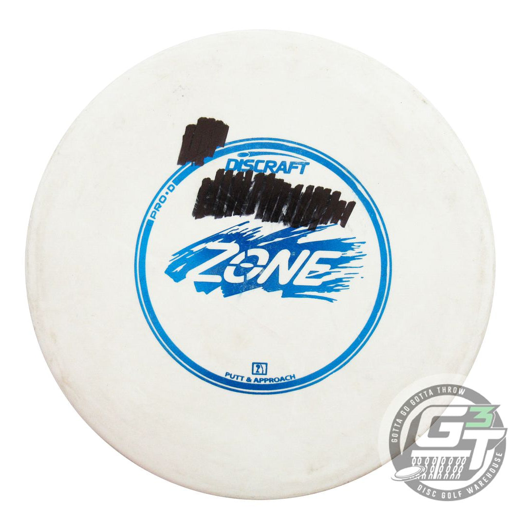 USED Discraft Pro D Zone 166g White Blue Foil Putter Golf Disc