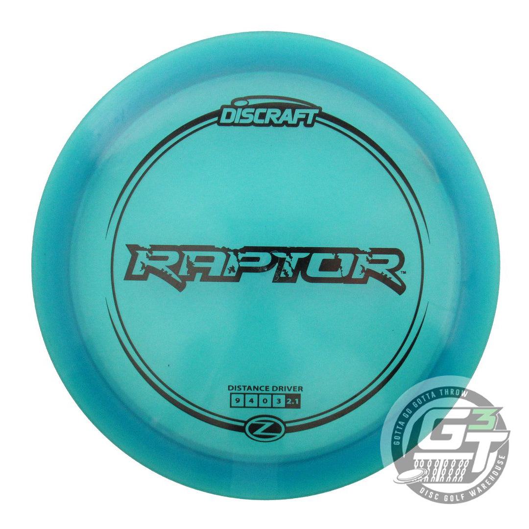 USED Discraft Z Raptor 173g Teal Black Stamp Distance Driver Golf Disc