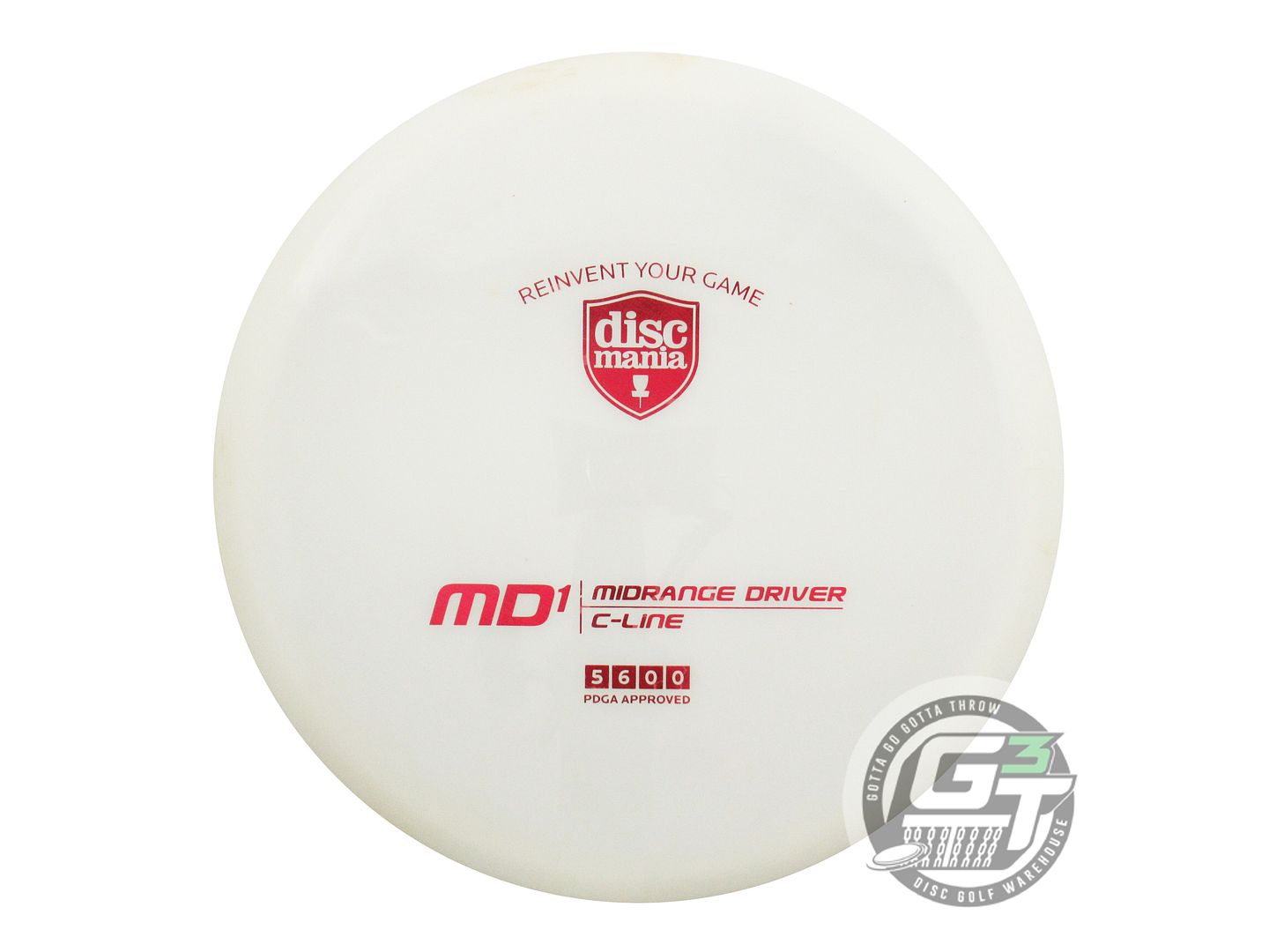USED DiscMania C-Line MD1 174g White Red Foil Midrange Golf Disc
