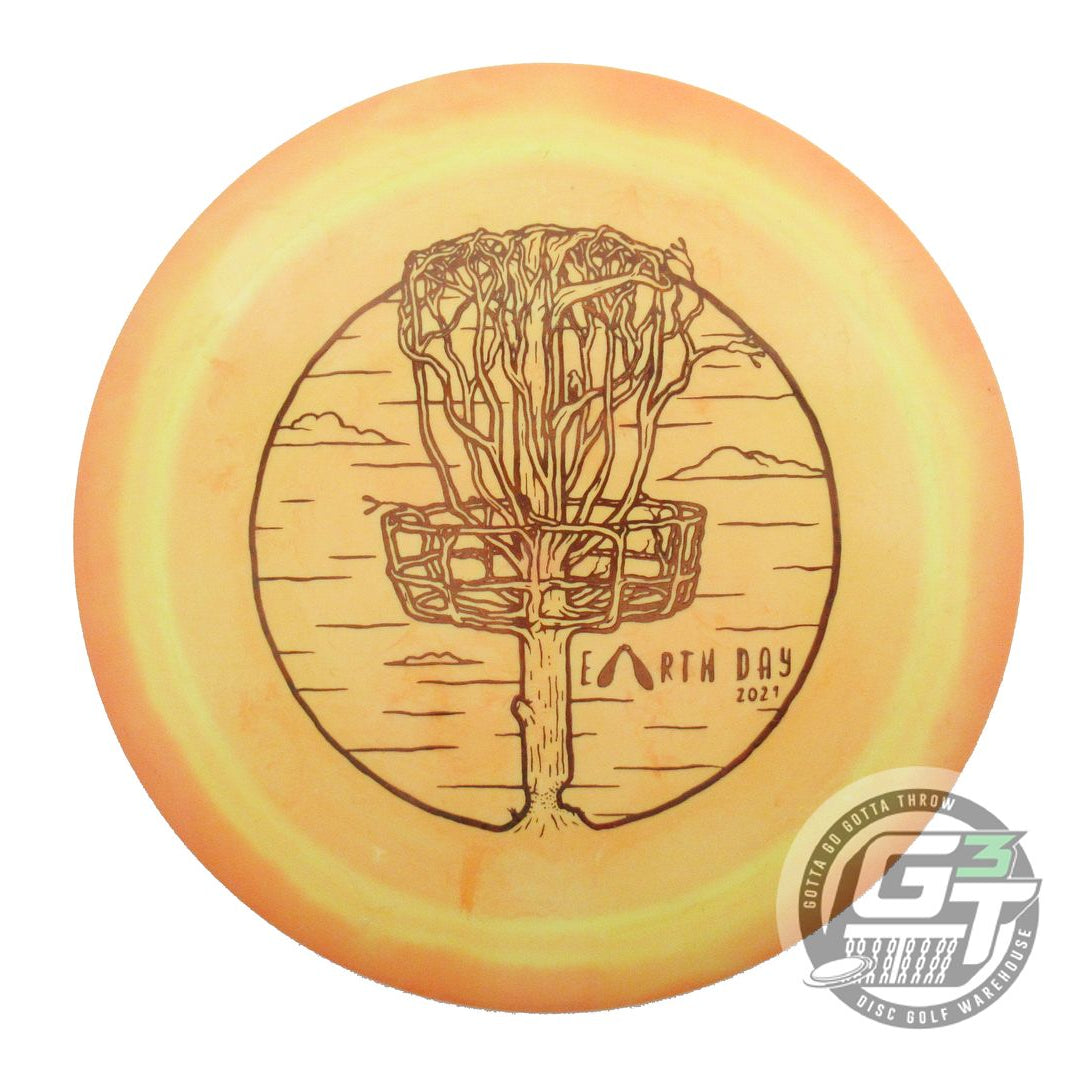USED Discraft ESP Nuke 176g Orange-Yellow Brown Foil Distance Driver Golf Disc