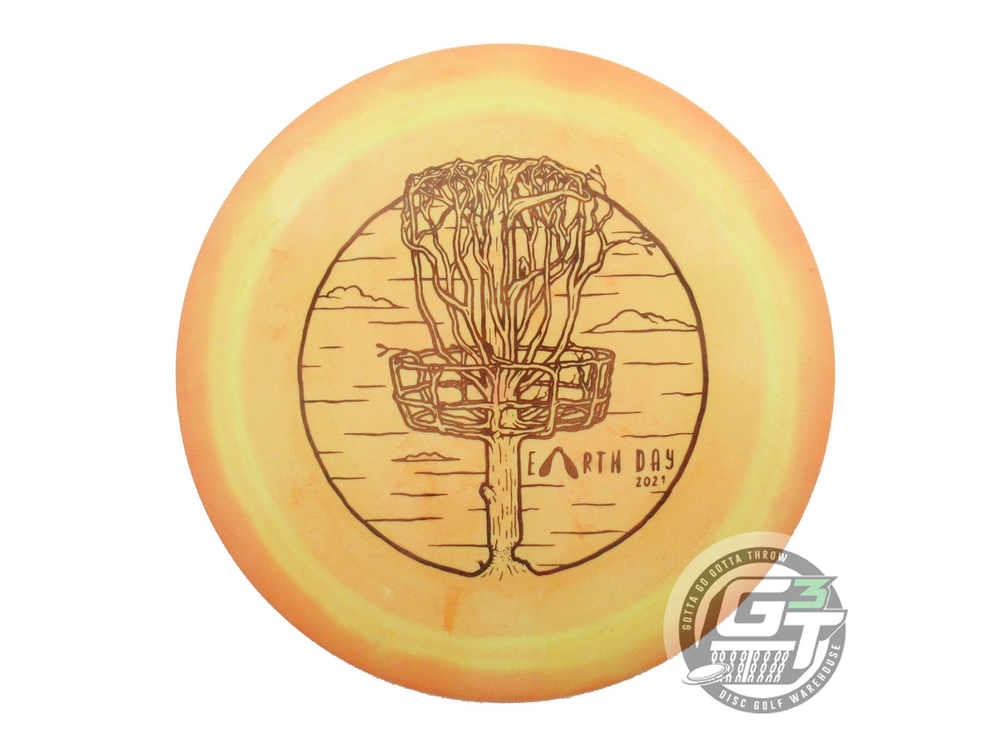 USED Discraft ESP Nuke 176g Orange-Yellow Brown Foil Distance Driver Golf Disc