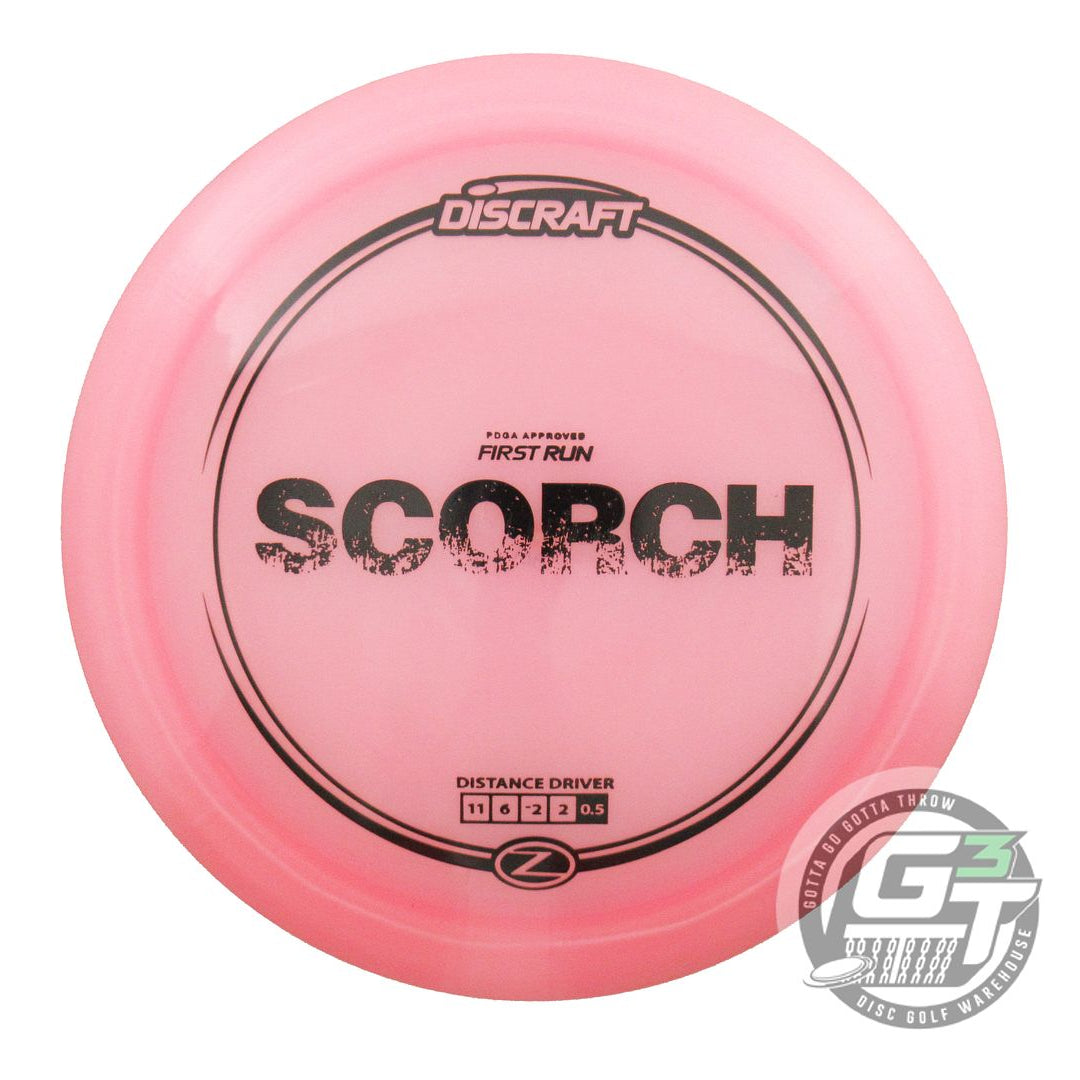 NOS Discraft FIRST RUN Z Scorch 176g Pink Black Stamp Distance Driver Golf Disc
