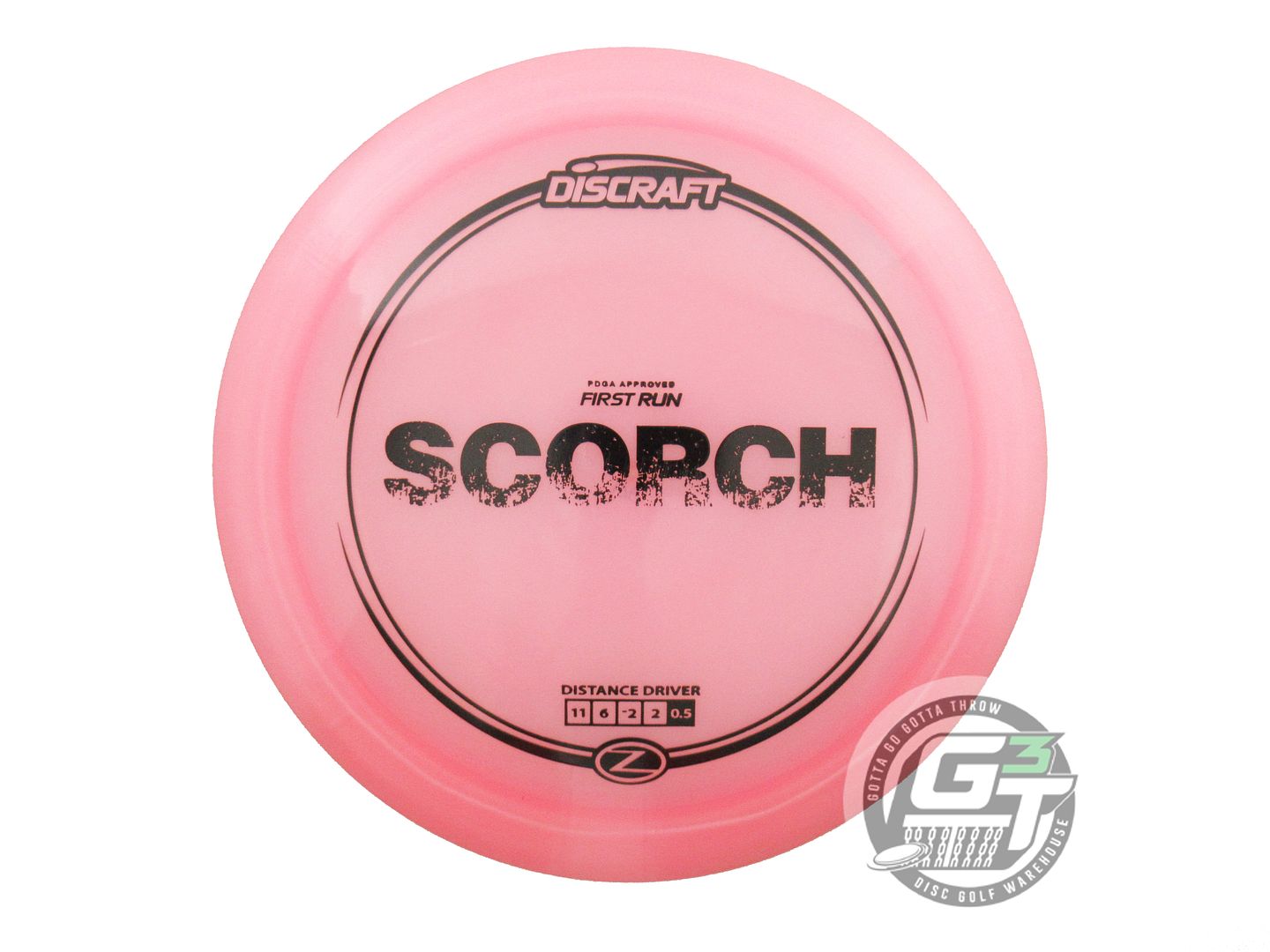NOS Discraft FIRST RUN Z Scorch 176g Pink Black Stamp Distance Driver Golf Disc