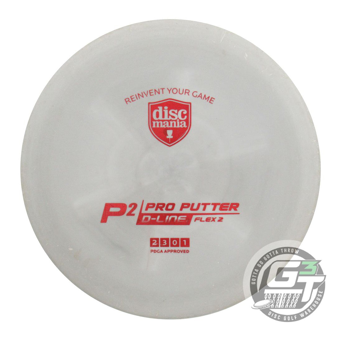 USED DiscMania D-Line Flex 2 P2 176g Gray Red Foil Putter Golf Disc