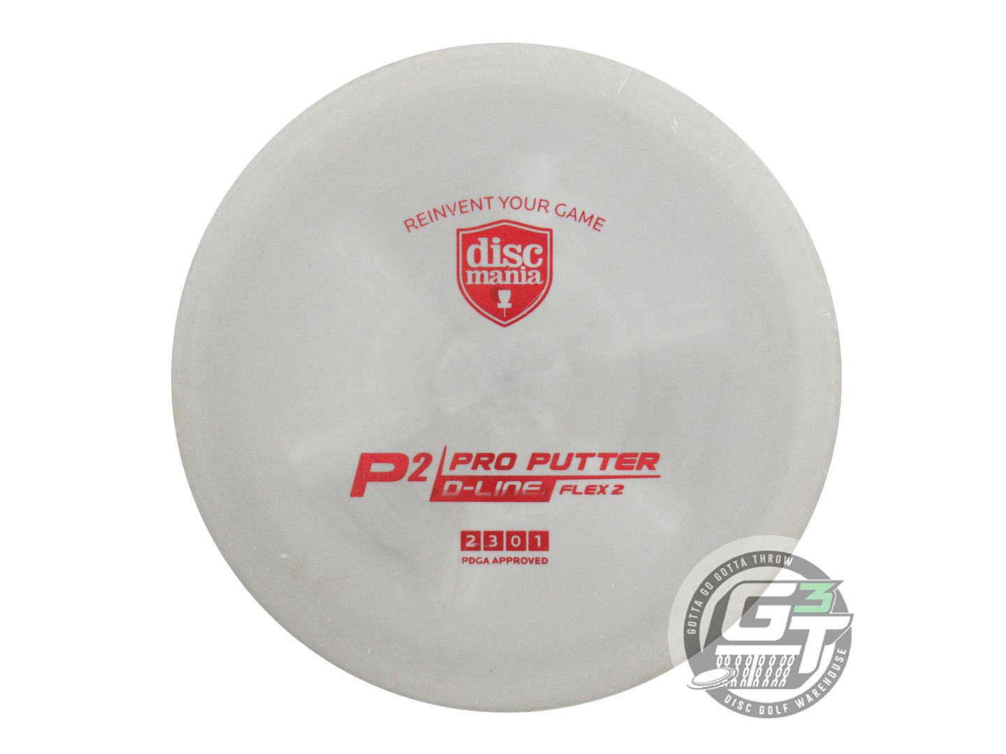 USED DiscMania D-Line Flex 2 P2 176g Gray Red Foil Putter Golf Disc