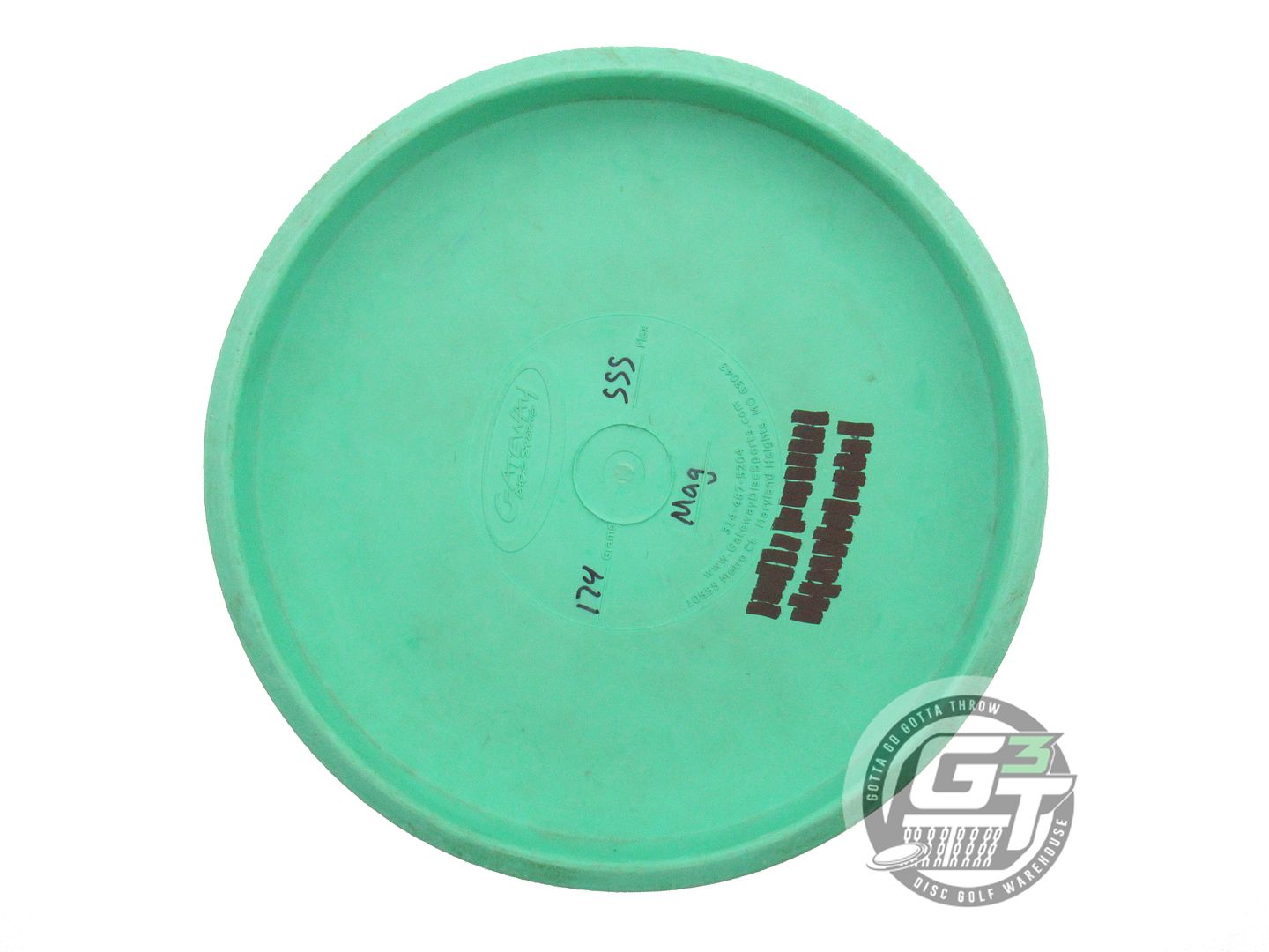USED Gateway SureGrip SSS Magic 174g Green Gold Shatter Foil Putter Golf Disc