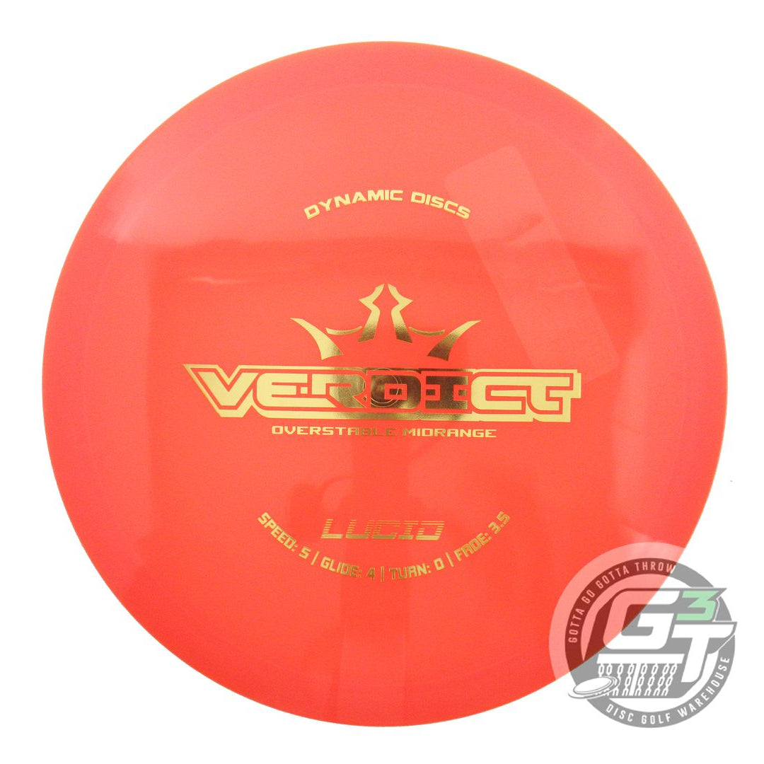 Dynamic Discs Lucid Verdict Midrange Golf Disc (Individually Listed)