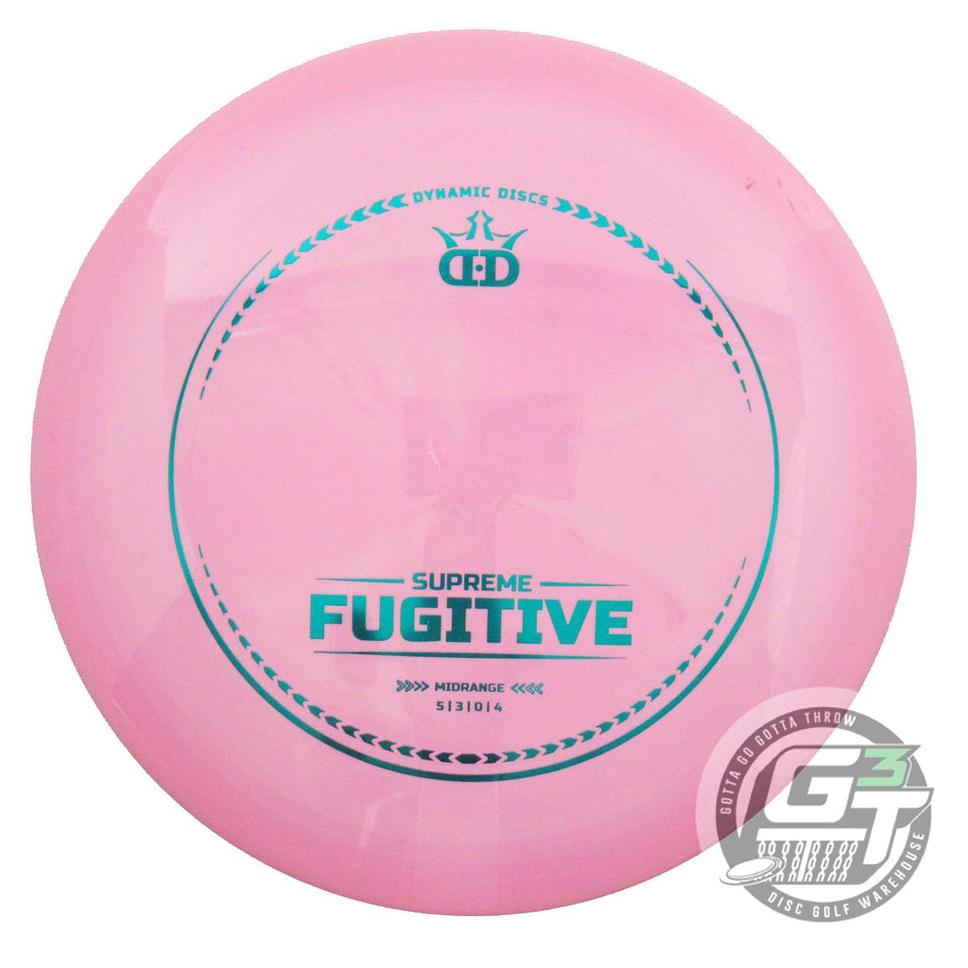 USED Dynamic Discs Supreme Fugitive 176g Pink Teal Foil Midrange Golf Disc