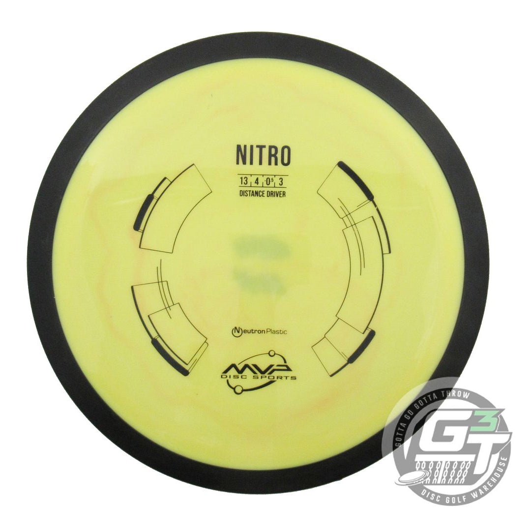USED MVP Disc Sports Neutron Nitro 173g Yellow Distance Driver Golf Disc