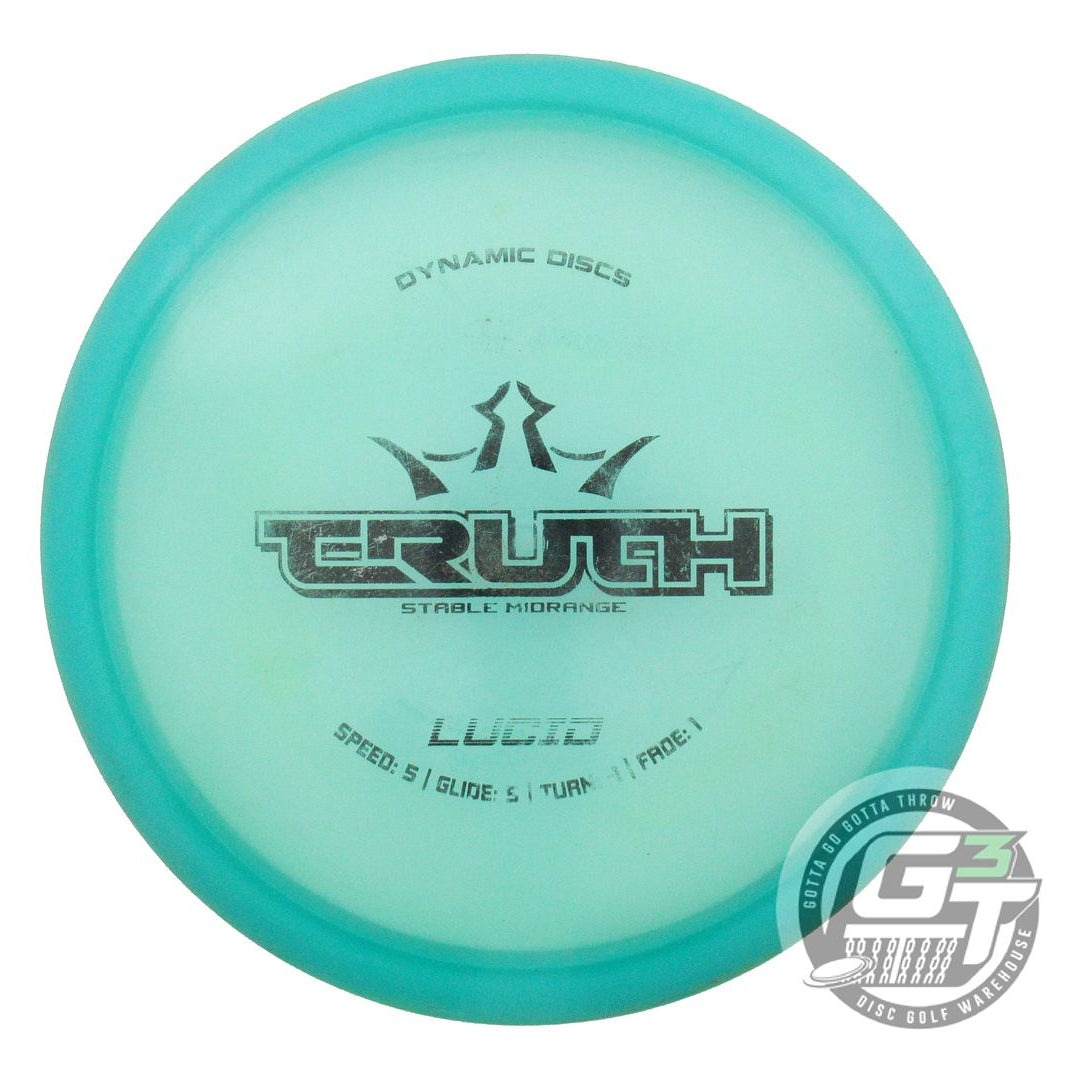 USED Dynamic Discs Lucid Truth 169g Teal Black Stamp Midrange Golf Disc