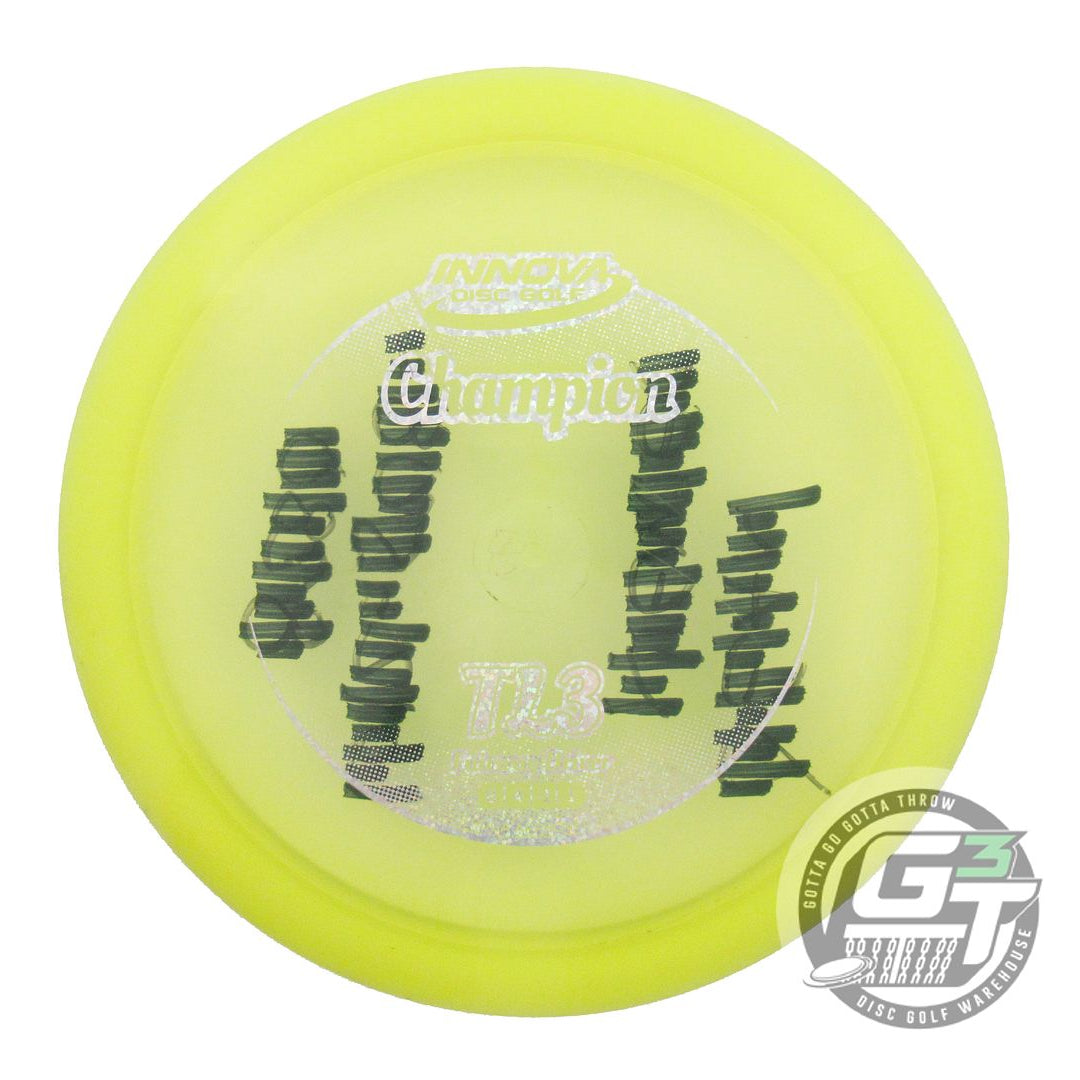 USED Innova Champion TL3 172g Yellow Silver Glitter Foil Fairway Driver Disc