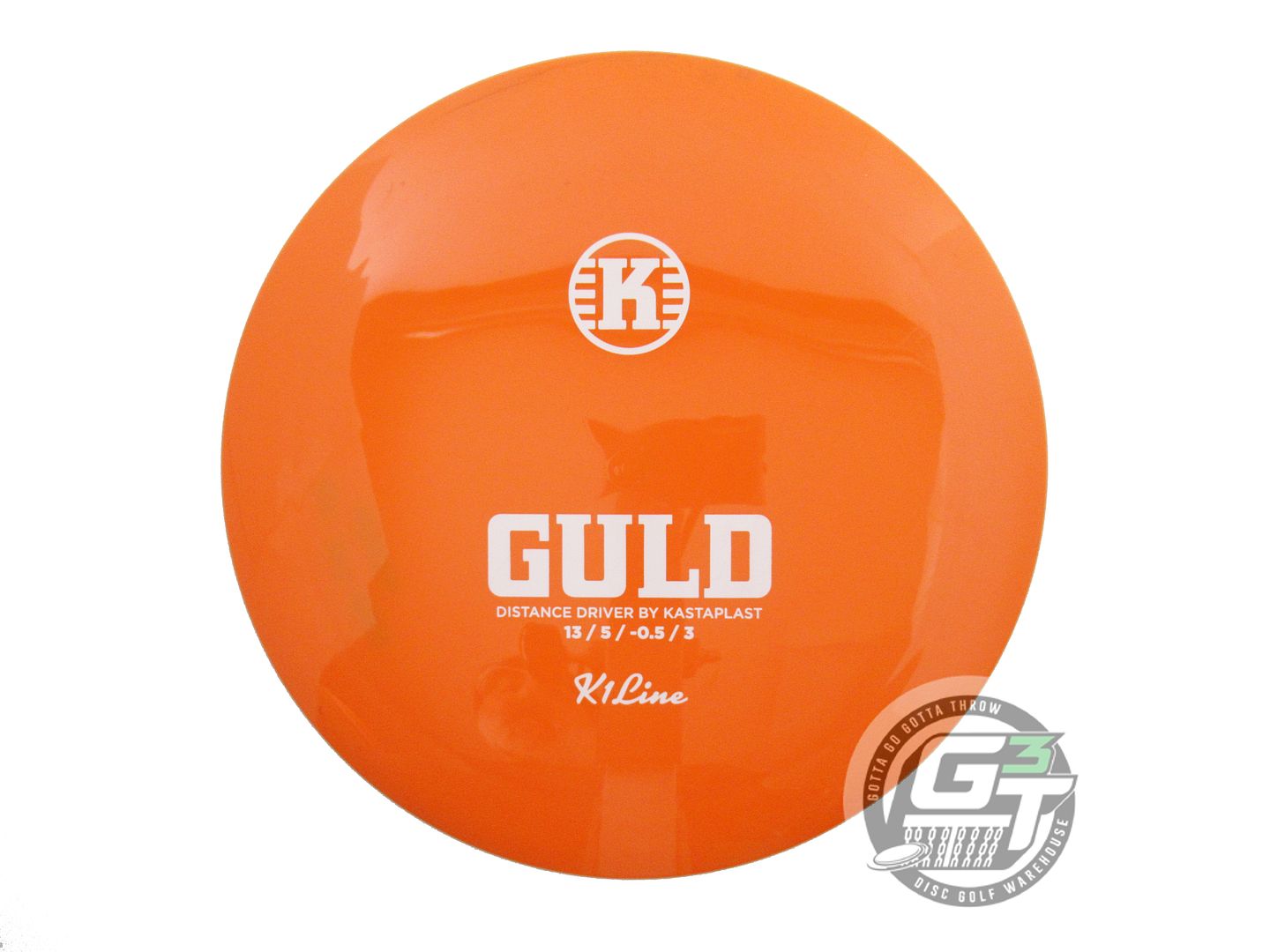 USED Kastaplast K1 Guld 173g Orange White Stamp Distance Driver Golf Disc