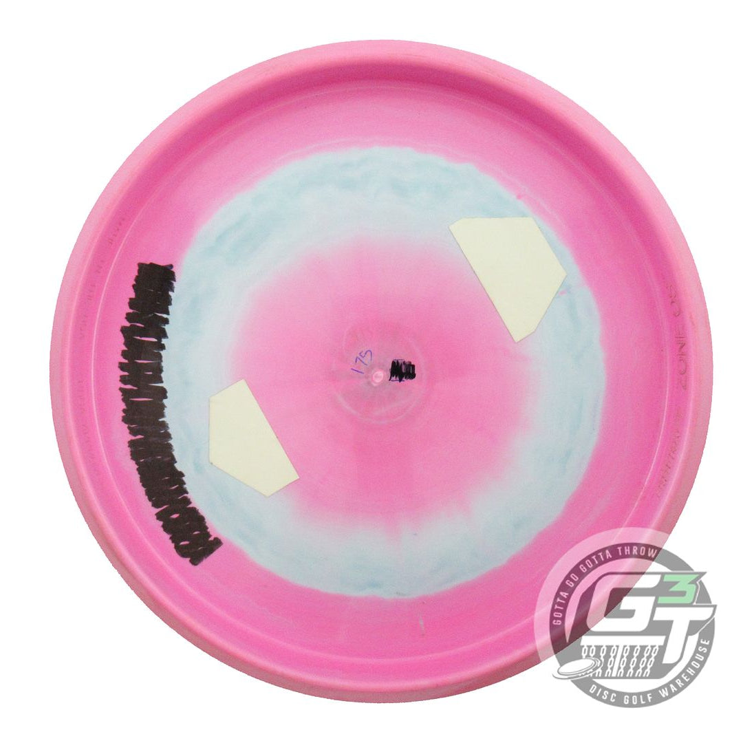 USED Discraft ESP Zone OS 175g Pink-Seafoam Stripe GLOW TAPE Putter Golf Disc
