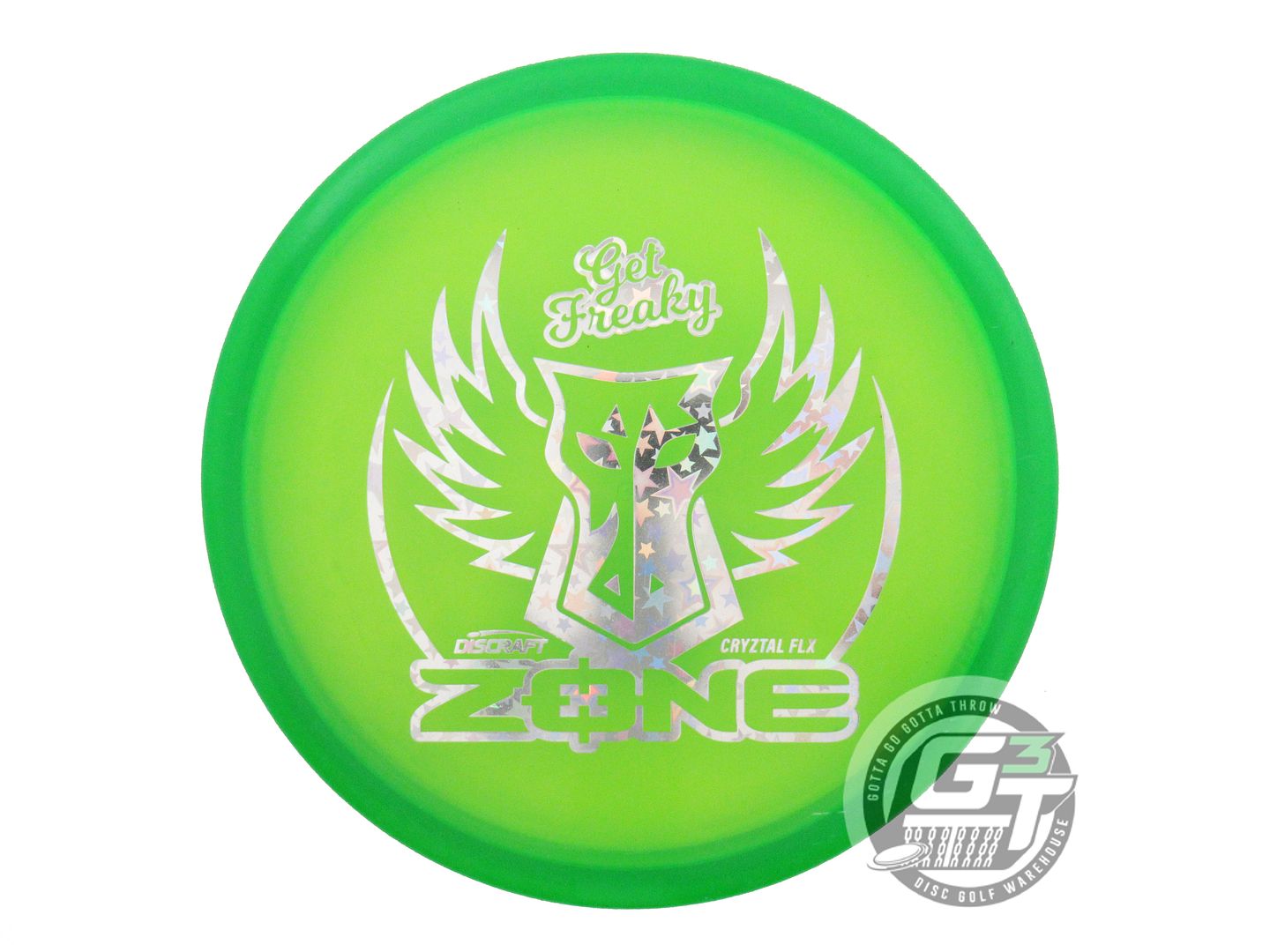 USED Discraft FREAKY Cryztal FLX Zone 174g Green Holo Star Foil Putter Golf Disc