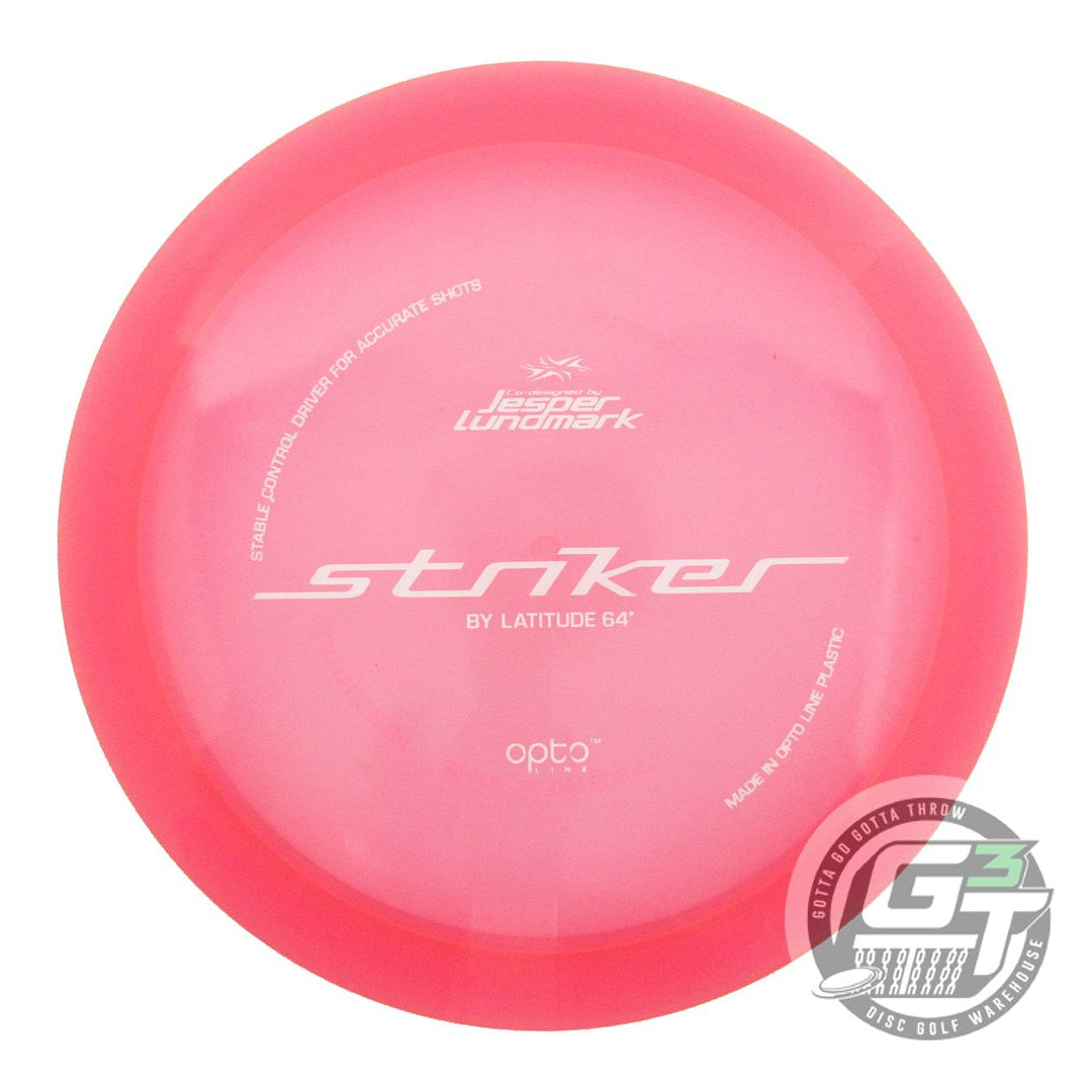 NOS Latitude 64 Opto Striker 170g Pink White Stamp OOP Distance Driver Golf Disc