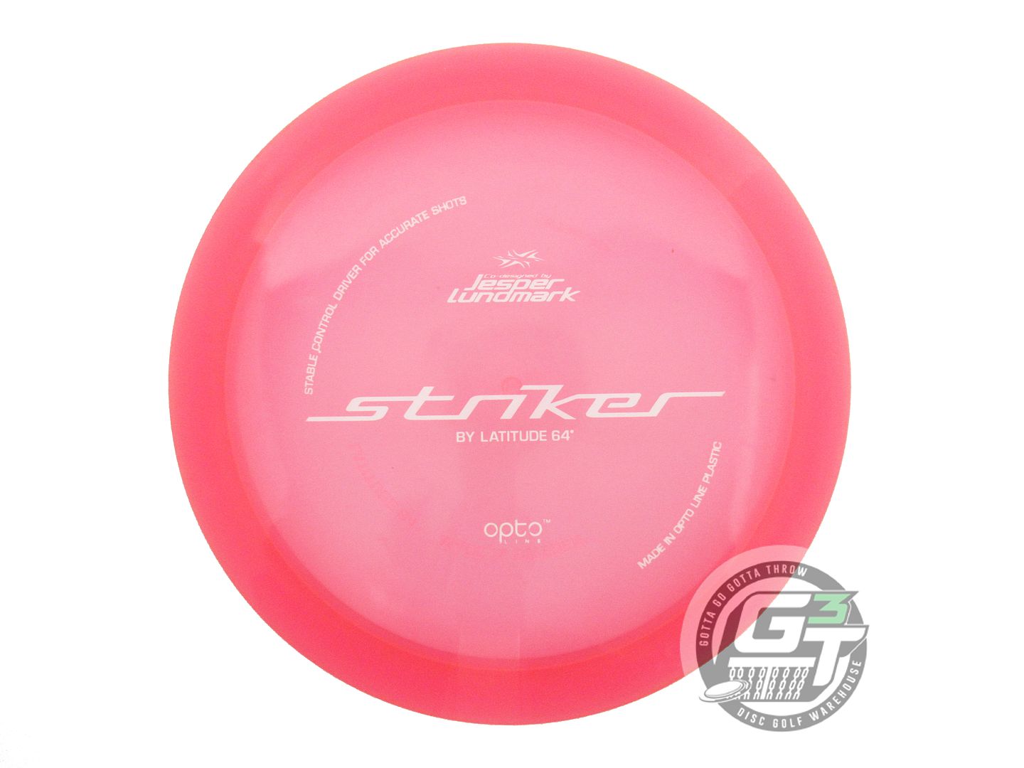 NOS Latitude 64 Opto Striker 170g Pink White Stamp OOP Distance Driver Golf Disc