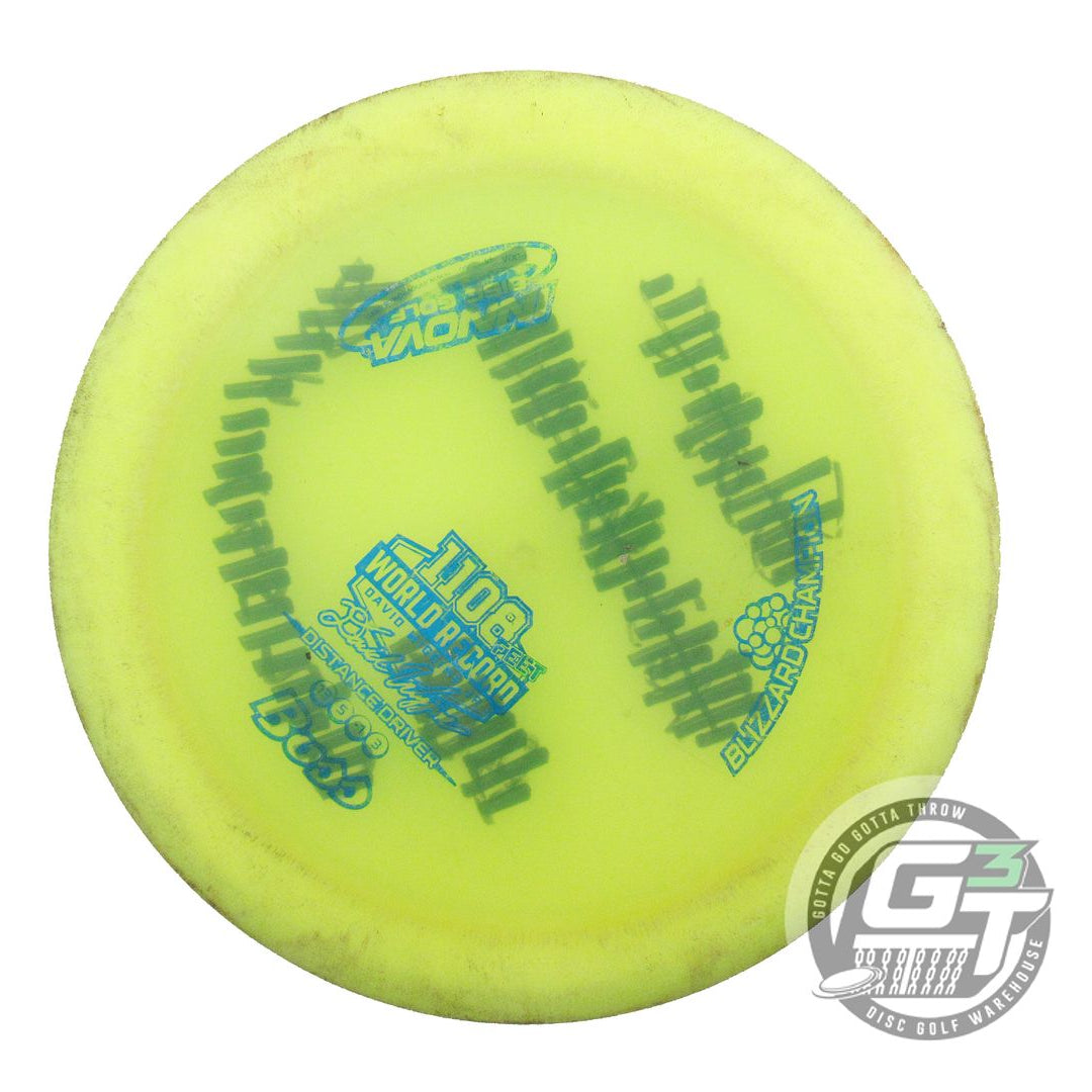 USED Innova Blizzard Boss 157g Yellow Blue Foil Distance Driver Golf Disc