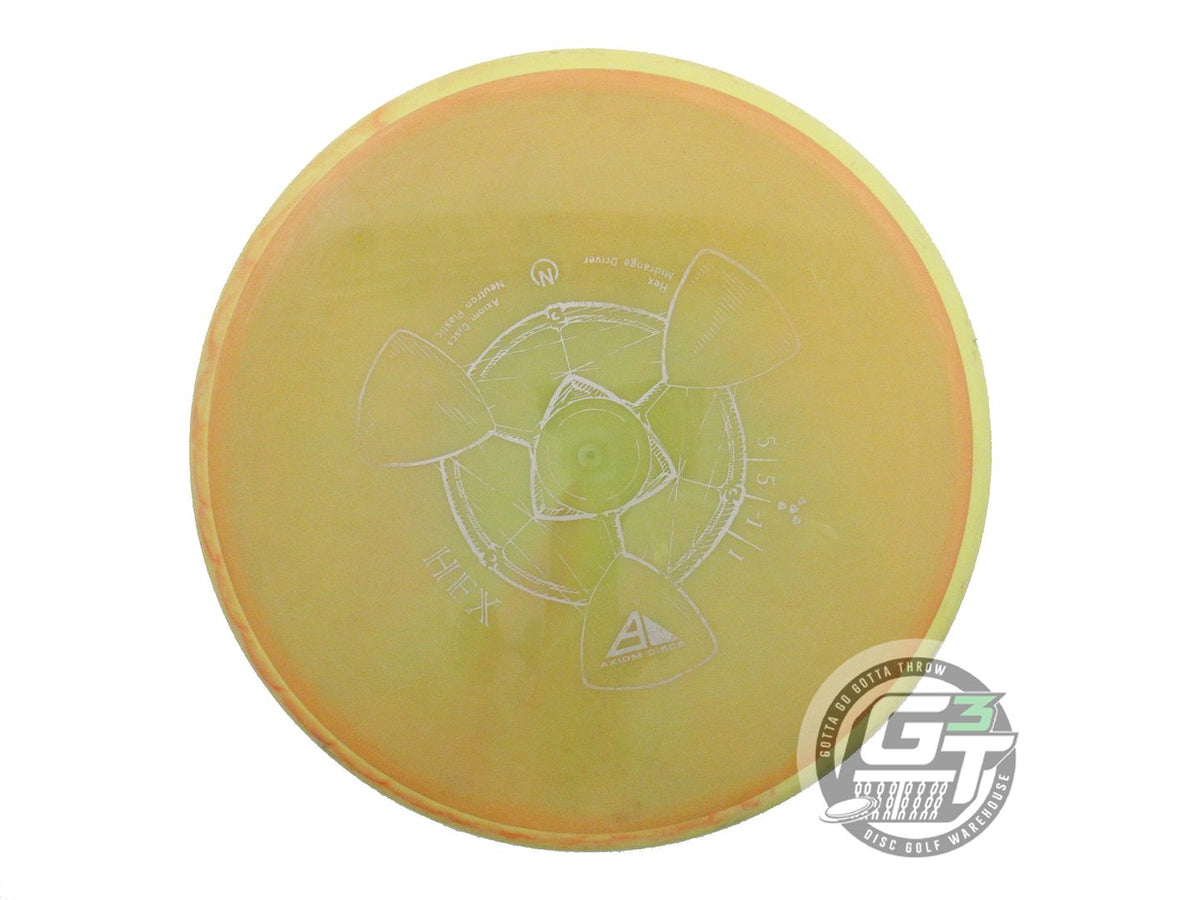 USED Axiom Discs Neutron Hex 178g Mustard Peach Rim Midrange Golf Disc