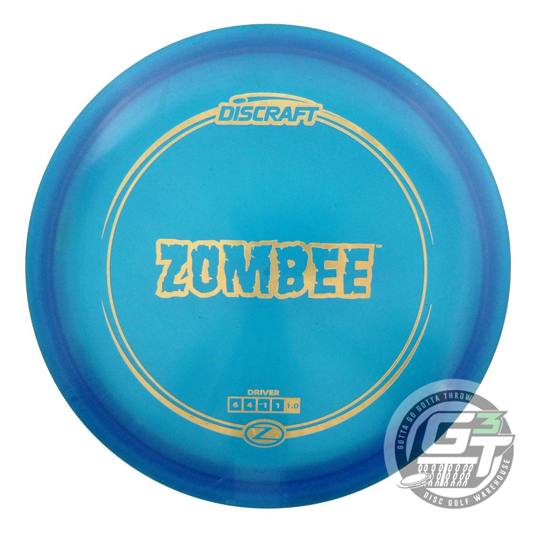 USED Discraft Z Zombee 179g Blue Gold Star Foil Fairway Driver Golf Disc