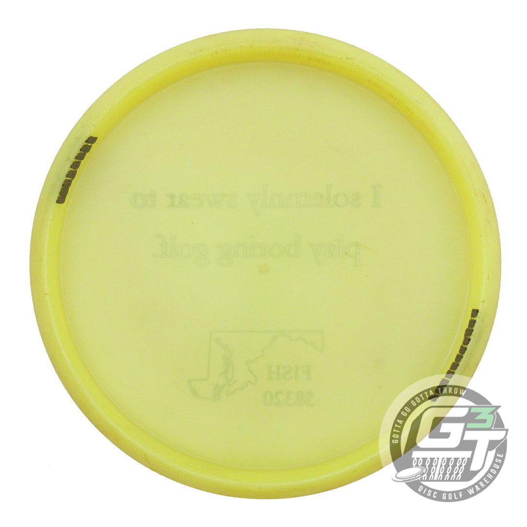 USED Discraft Z Zone 174g Yellow Lime Holo Foil Putter Golf Disc