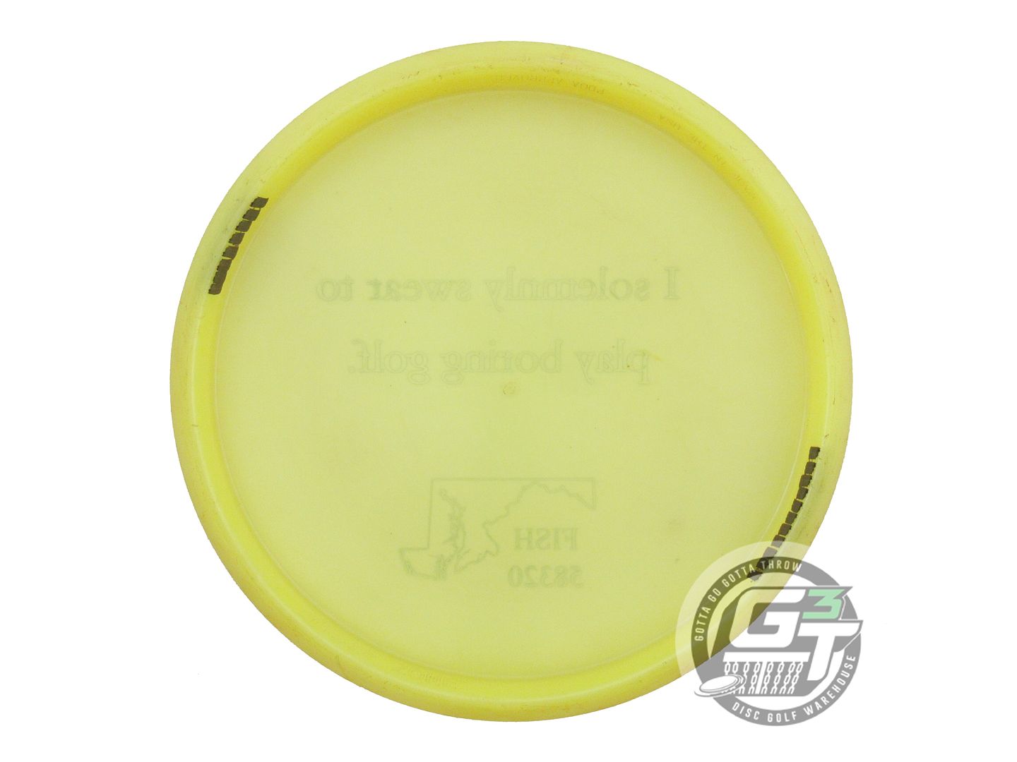 USED Discraft Z Zone 174g Yellow Lime Holo Foil Putter Golf Disc