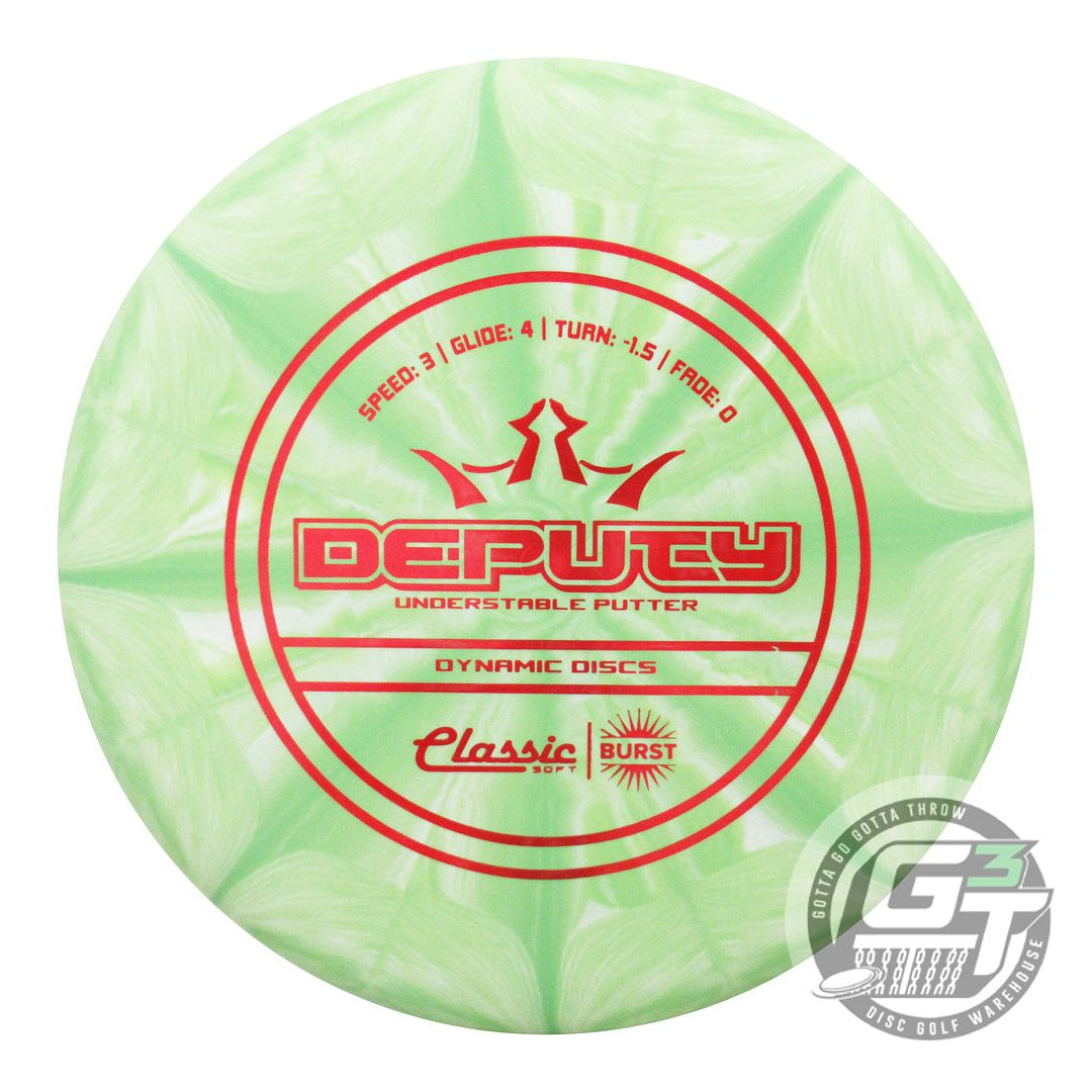 Dynamic Discs Classic Soft Burst Deputy Putter Golf Disc (Individually Listed)
