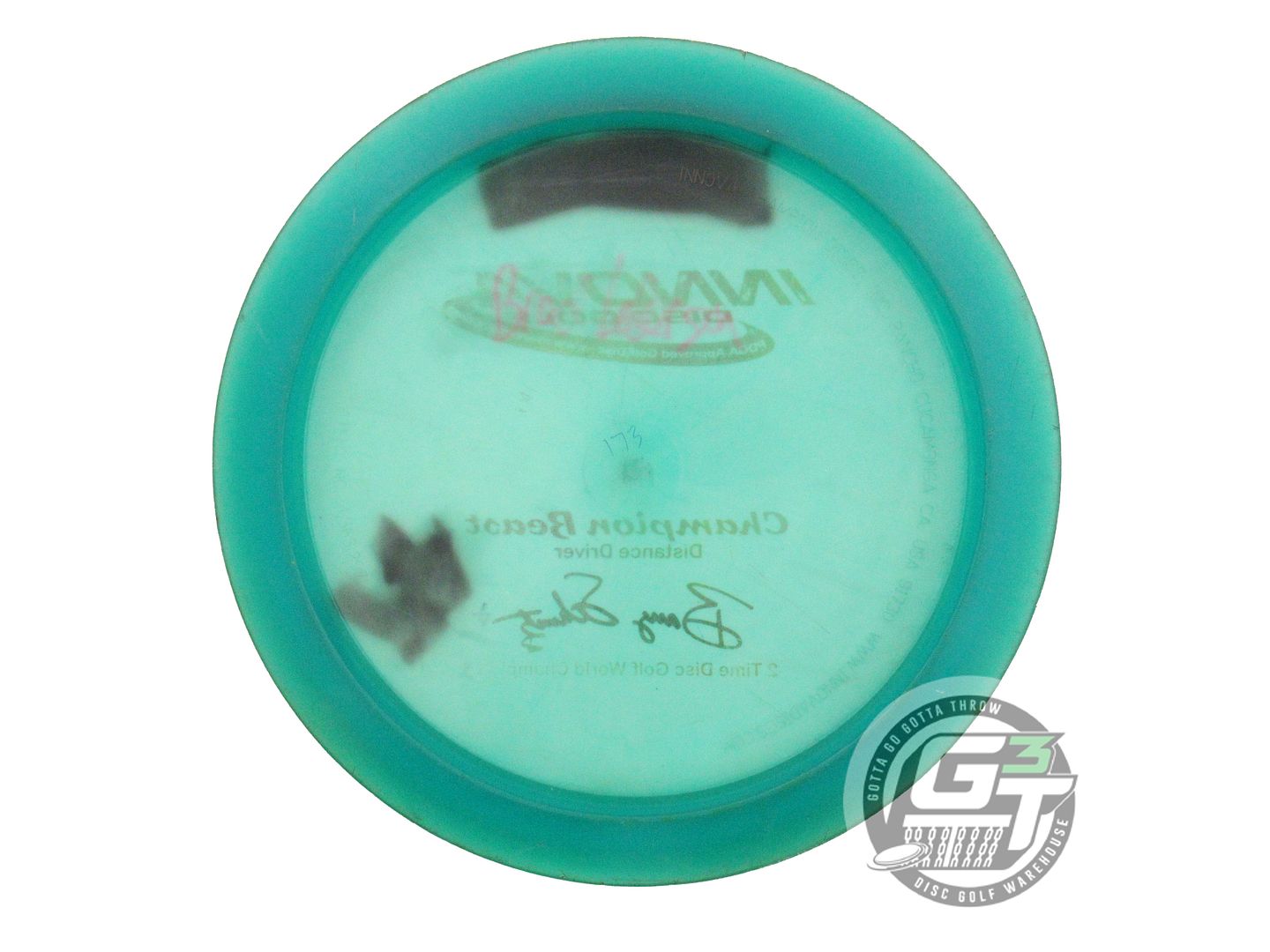 USED Innova Champion Beast 173g Teal Rainbow Foil PFN Distance Driver Golf Disc
