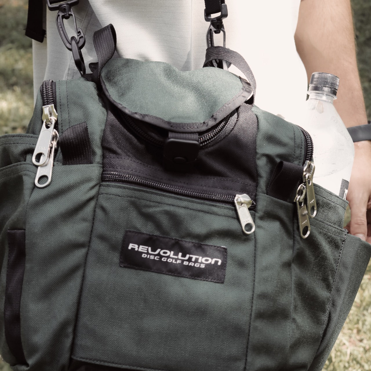 Revolution Mini Deluxe V3 Disc Golf Bag - Olive Green - Gotta Go Gotta Throw