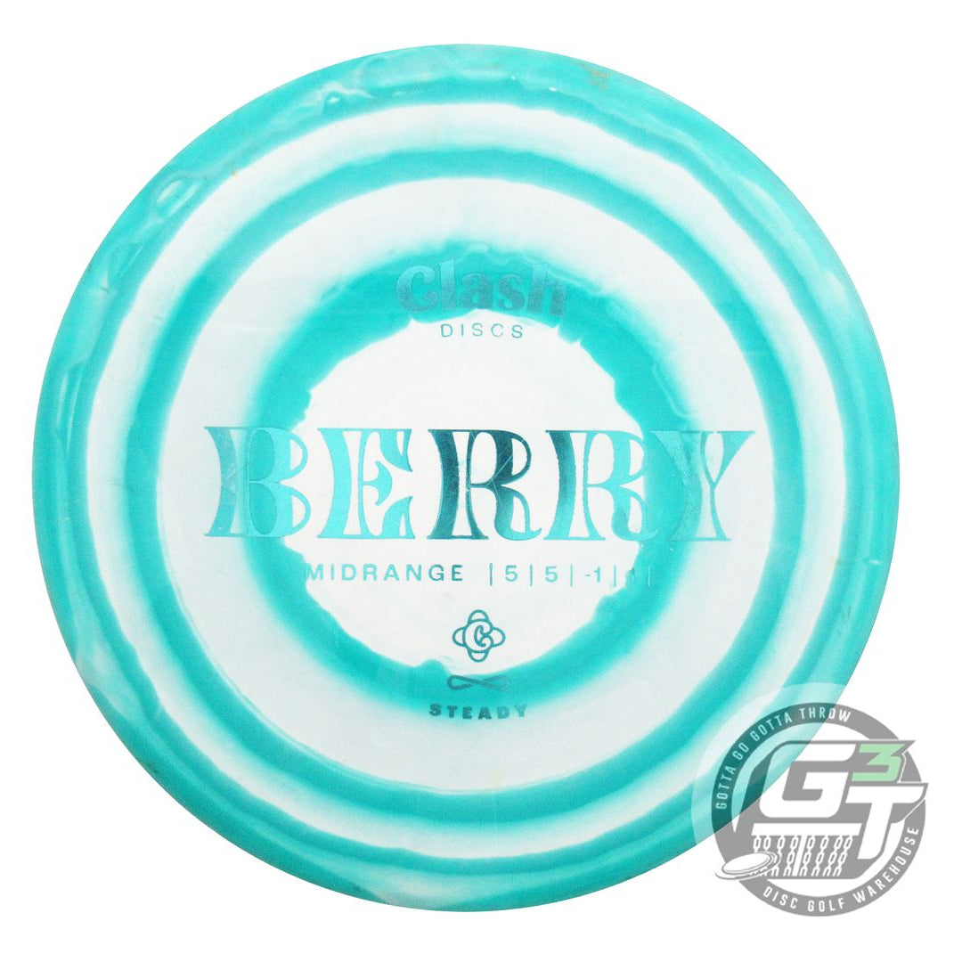 USED Clash Discs Steady Ring Berry 174g Seafoam-White Midrange Golf Disc