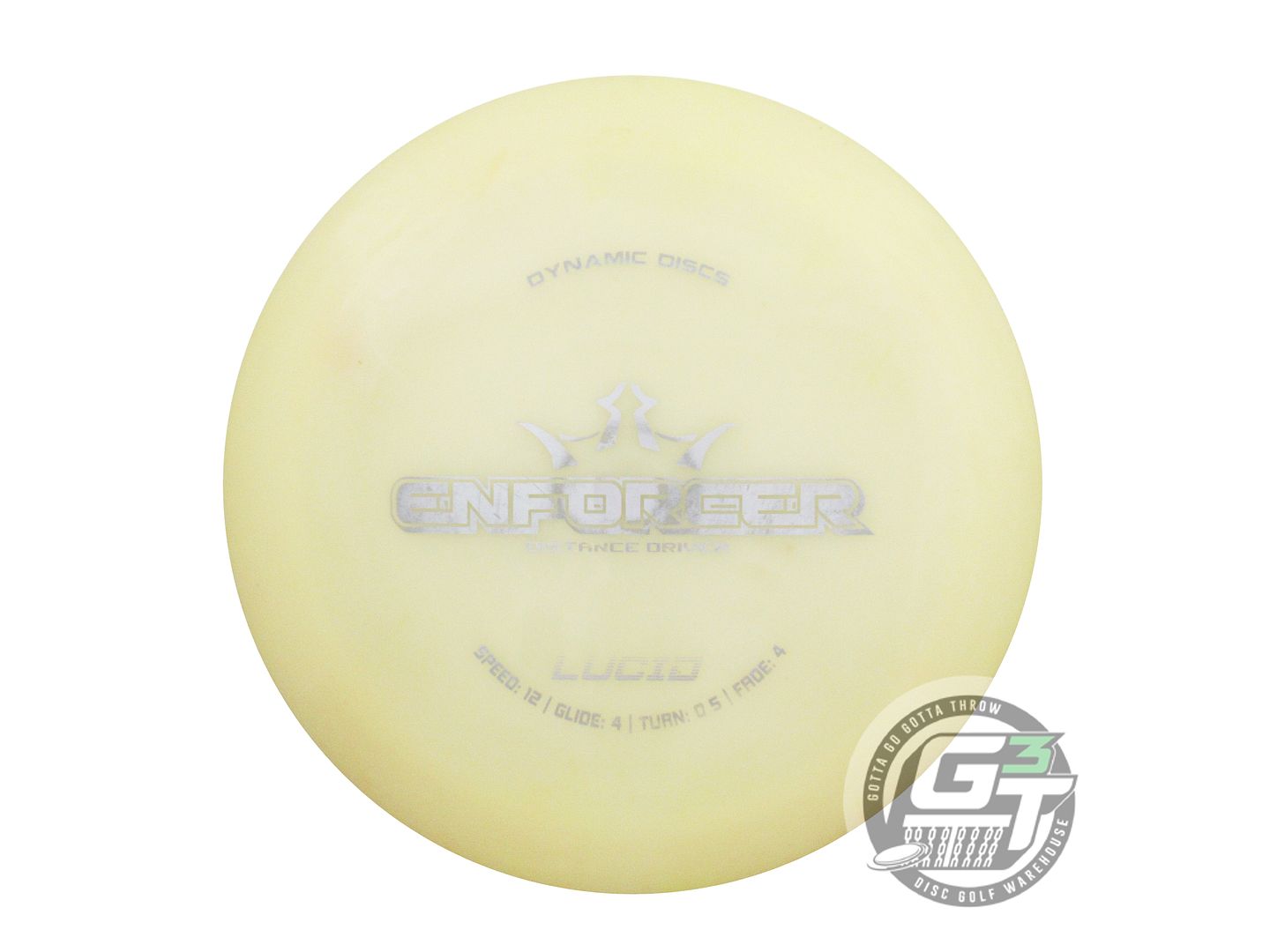 USED Dynamic Discs Lucid Enforcer 171g Cream Silver Stamp Distance Driver Disc