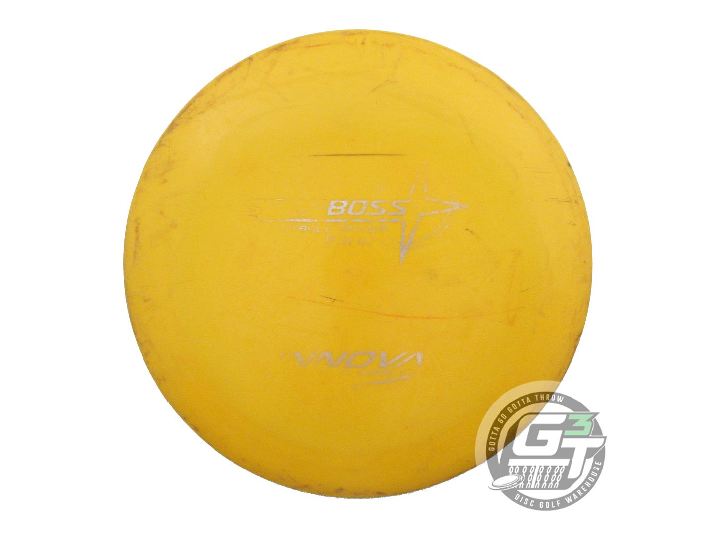 USED Innova Star Boss 168g Yellow Silver Foil BROKEN BOX Distance Driver Disc