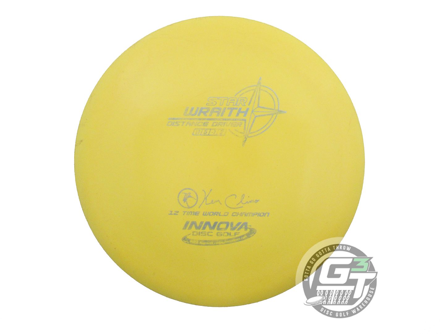 USED Innova Star Wraith 159g Yellow Silver Foil Distance Driver Golf Disc