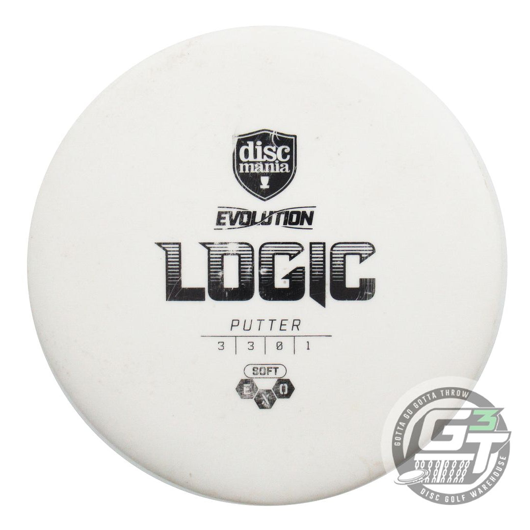 USED DiscMania EXO Soft Logic 174g White Black Stamp Putter Golf Disc