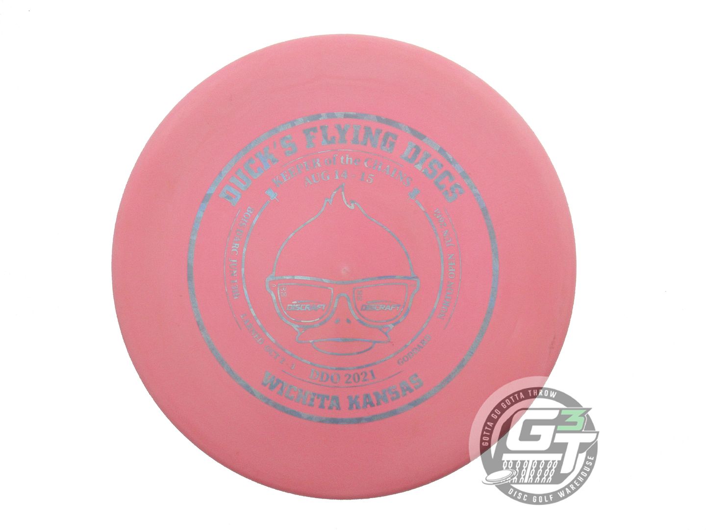 USED Discraft ESP Zone 177g Pink Teal Shatter Foil Putter Golf Disc