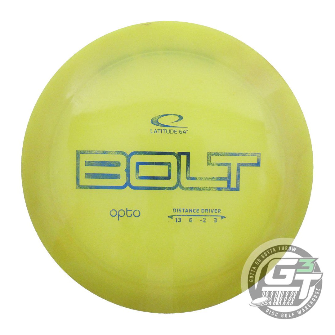 USED Latitude 64 Opto Bolt 175g Lime Blue Foil Distance Driver Golf Disc