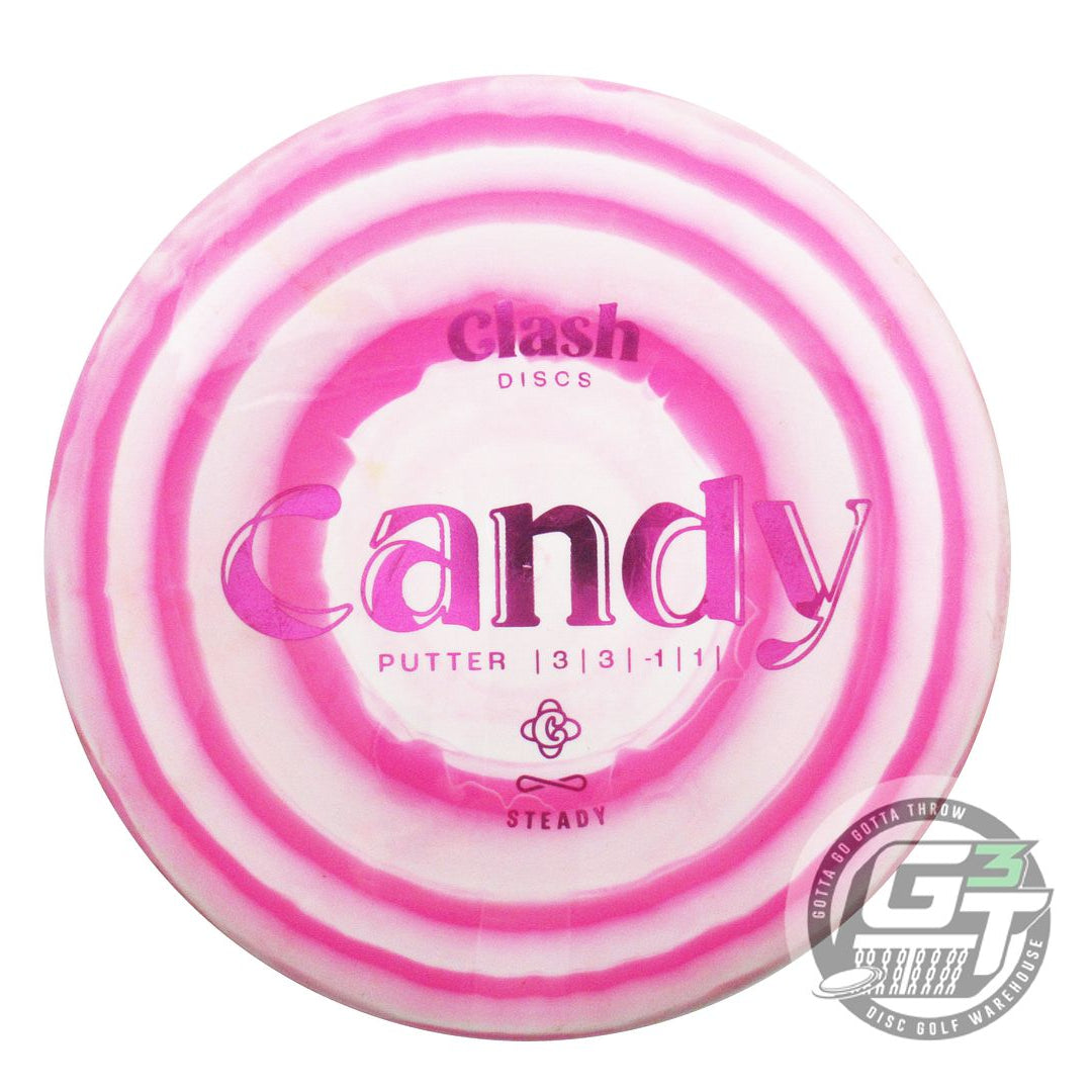 USED Clash Discs Steady Ring Candy 171g Pink-White Putter Golf Disc