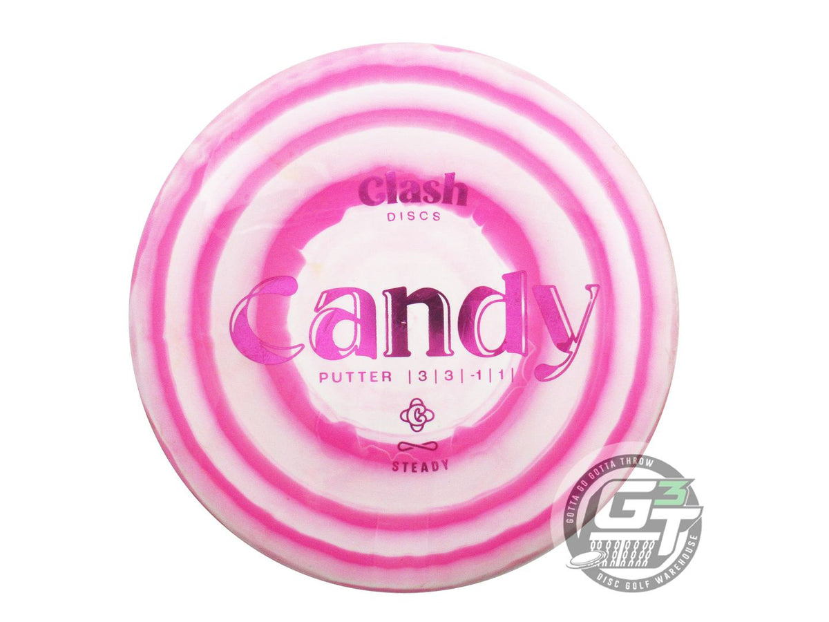 USED Clash Discs Steady Ring Candy 171g Pink-White Putter Golf Disc