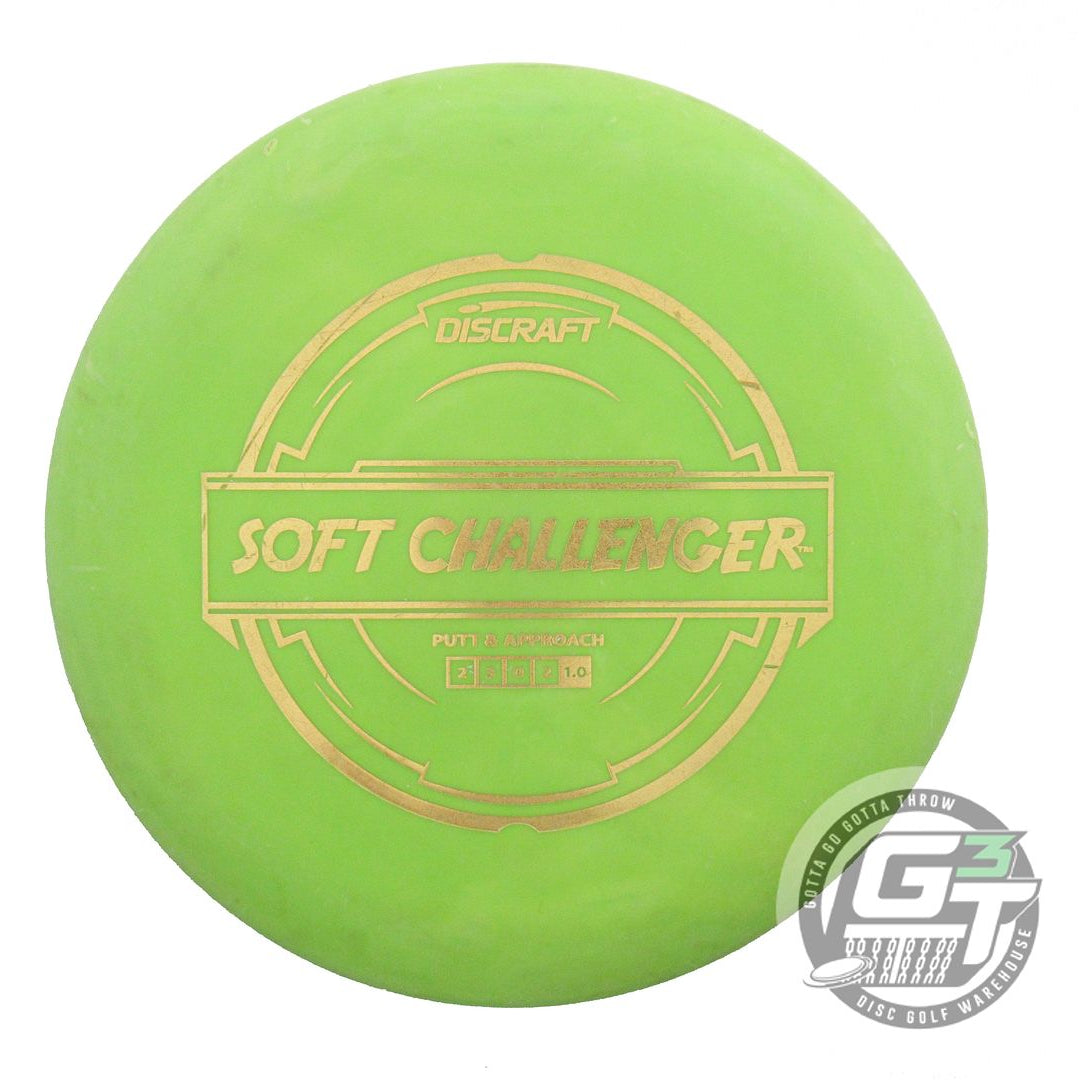USED Discraft Putter Line Soft Challenger 175g Lime Gold Glitter A Putter Disc