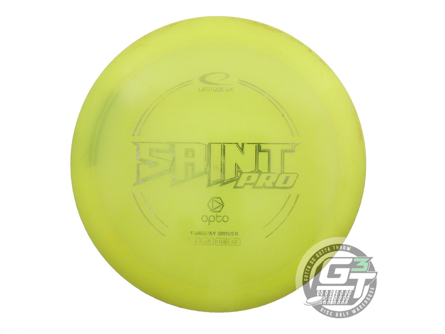 USED Latitude 64 Opto Saint Pro 174g Yellow Lime Foil Fairway Driver Golf Disc