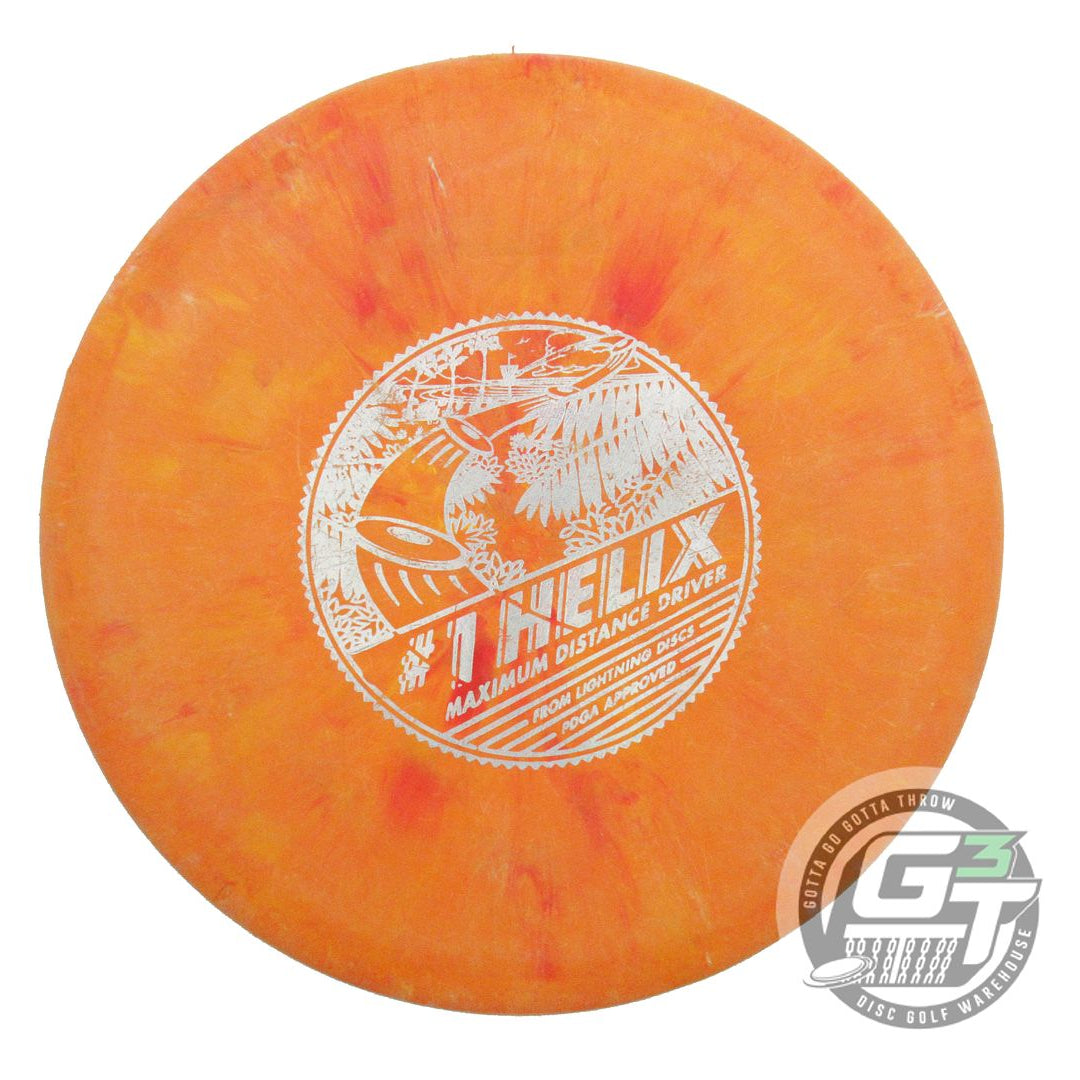 USED Lightning Standard #1 Helix 176g Orange Silver Foil Distance Driver Disc