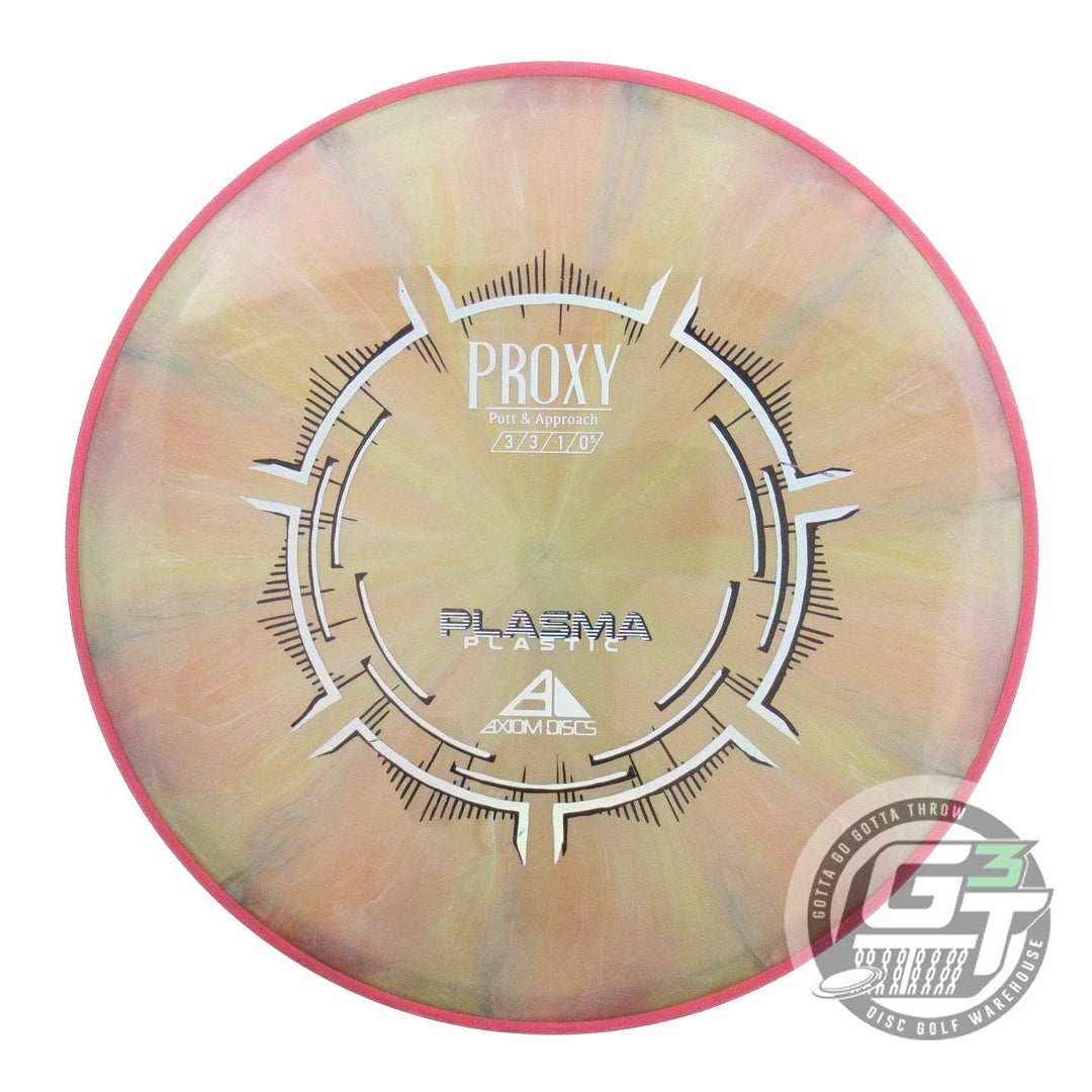 USED Axiom Discs Plasma Proxy 172g Gold-Orange Pink Rim Putter Golf Disc