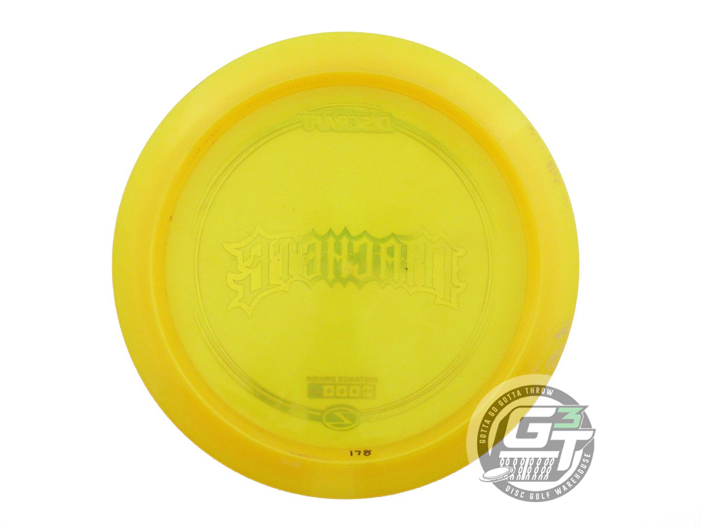 USED Discraft Z Machete 178g Yellow Sunset Foil Distance Driver Golf Disc