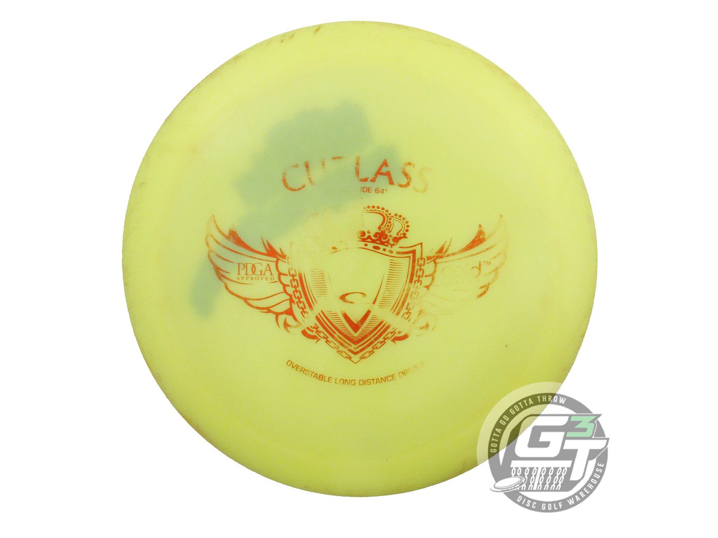 USED Latitude 64 Gold Cutlass 173g Yellow Orange Foil Distance Driver Golf Disc
