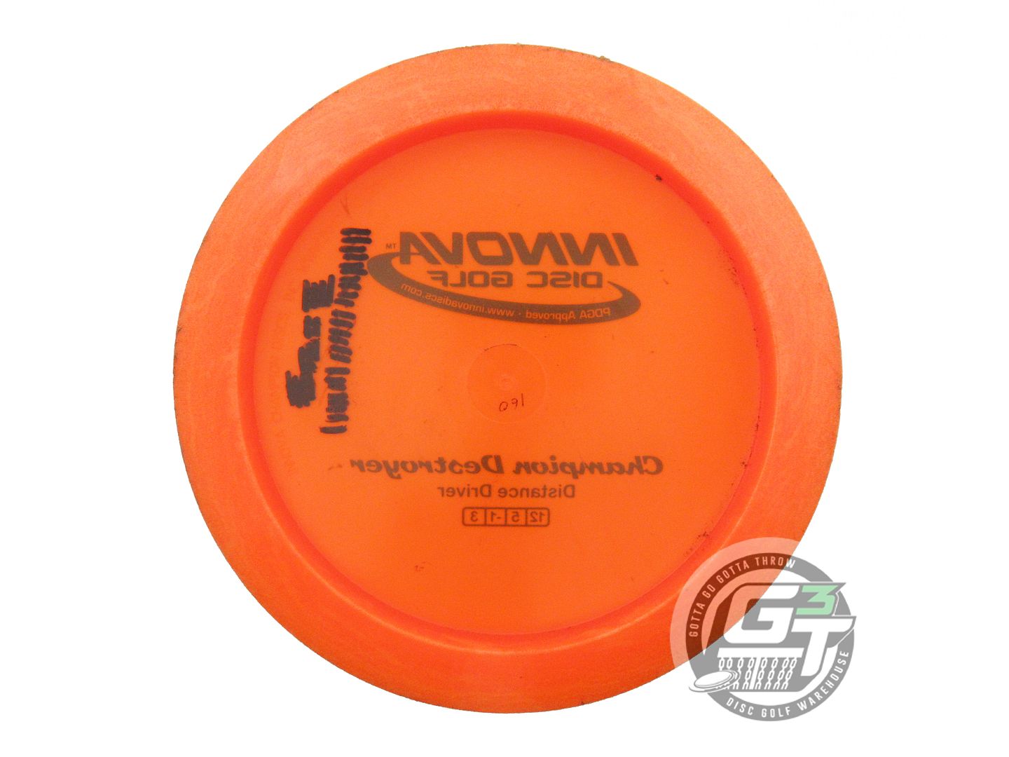 USED Innova Champion Destroyer 160g Orange Black Stamp Distance Driver Golf Disc