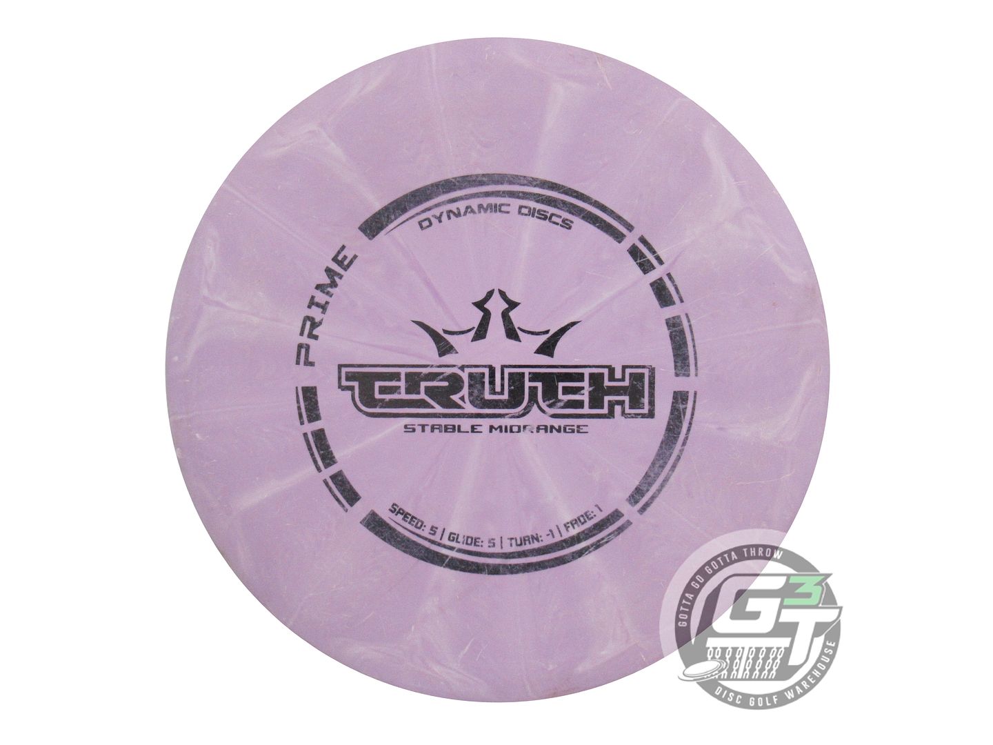 USED Dynamic Discs Prime Burst Truth 173g Purple Black Stamp Midrange Golf Disc
