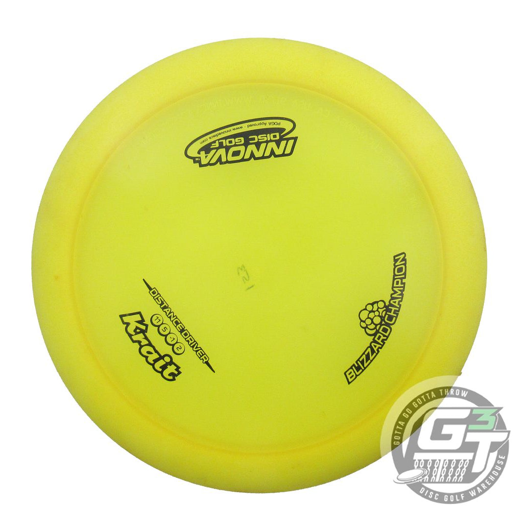 USED Innova Blizzard Krait 153g Yellow Black Stamp Distance Driver Golf Disc