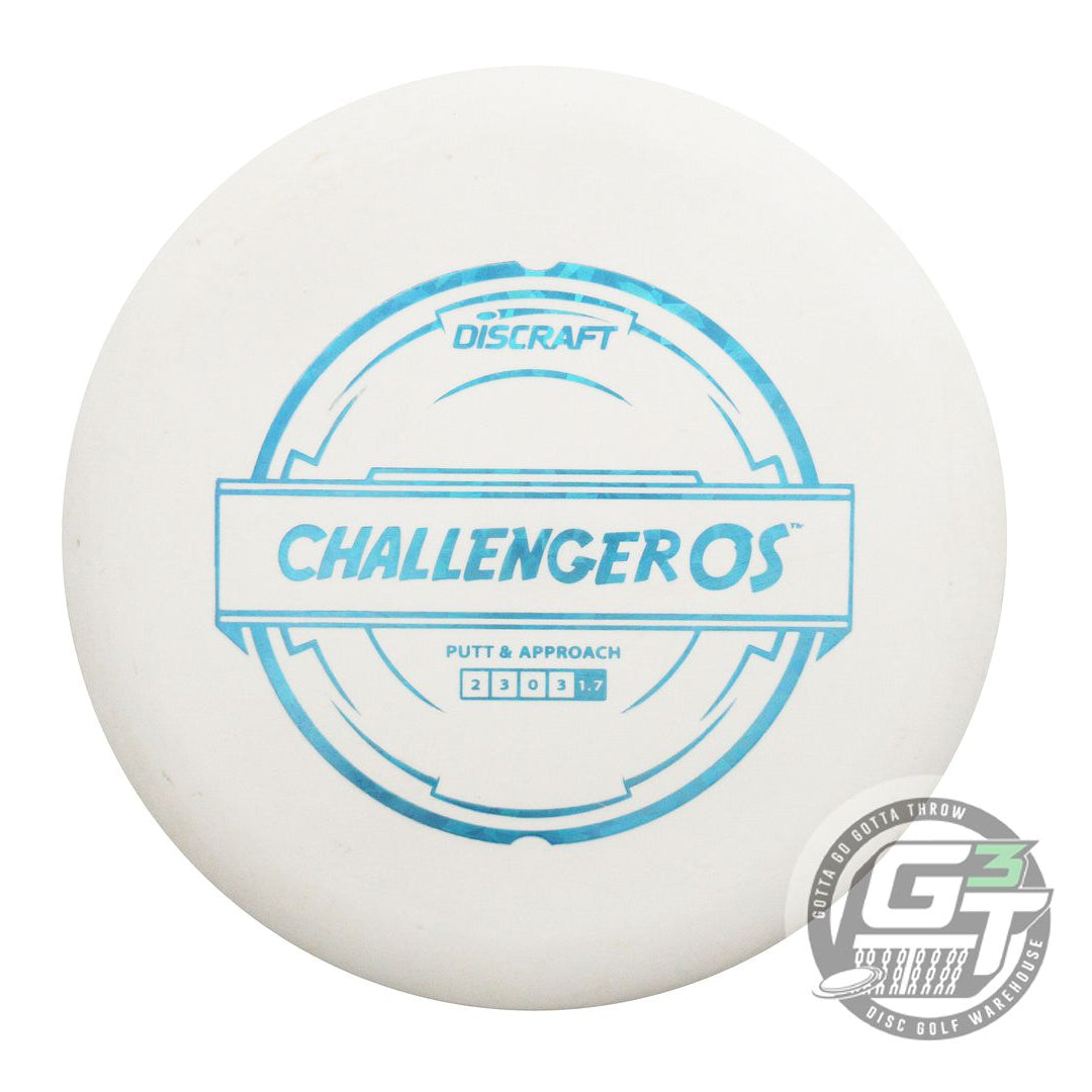 USED Discraft Putter Line Challenger OS 173g White Teal Shatter A Putter Disc