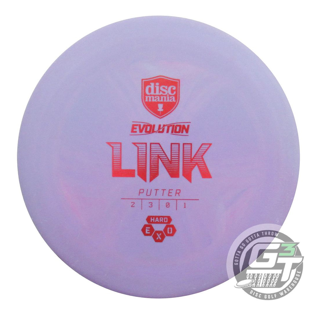 USED DiscMania EXO Hard Link 176g Purple Red Foil Putter Golf Disc